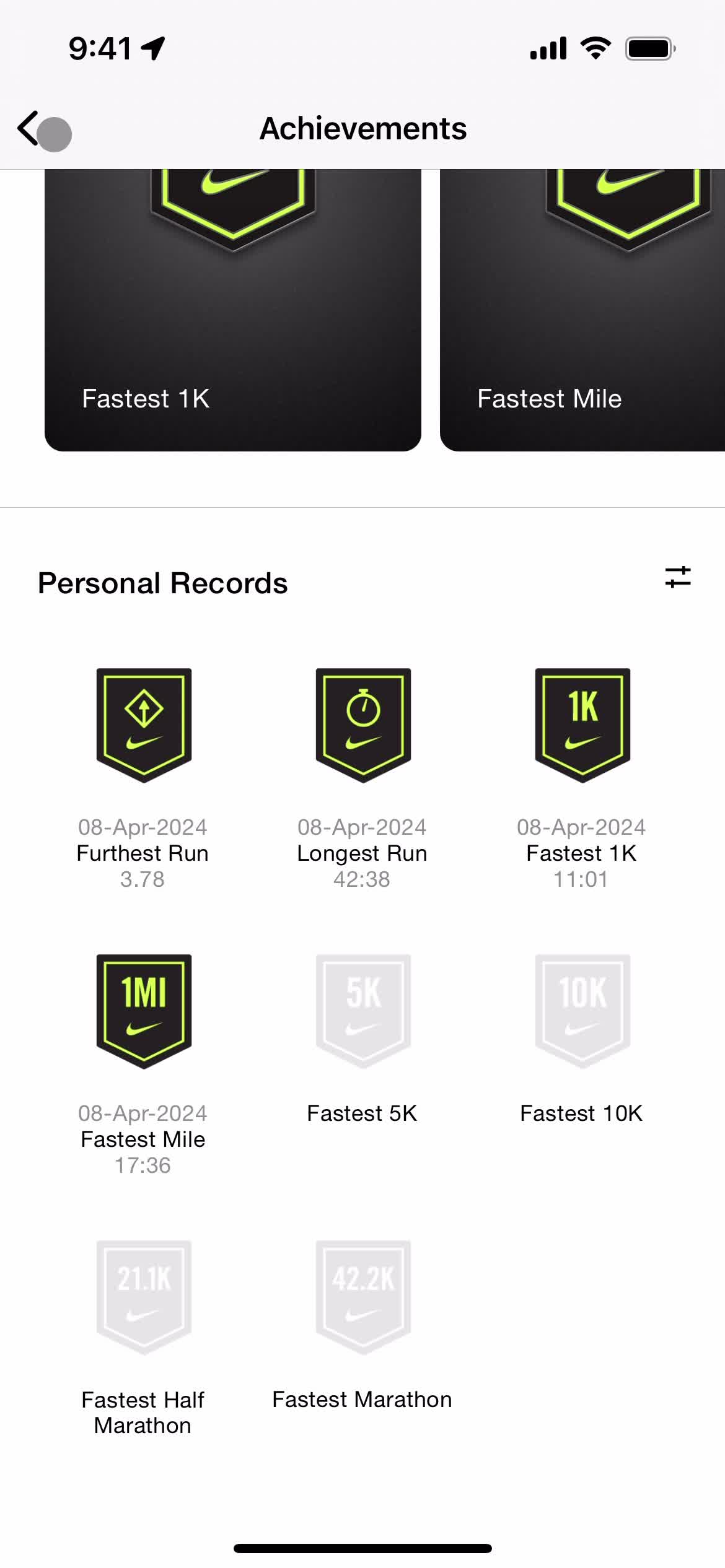 Filtering and sorting screenshot