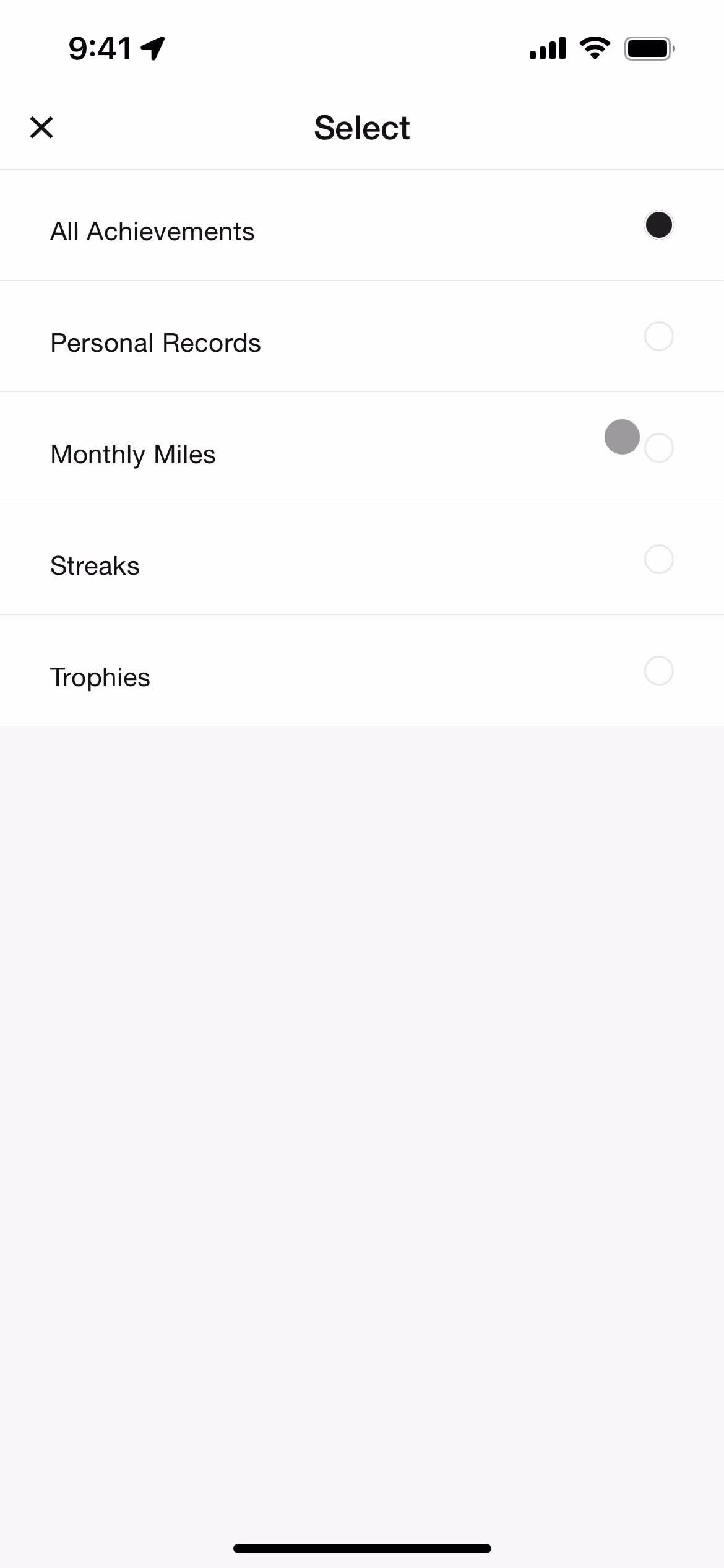Filtering and sorting screenshot