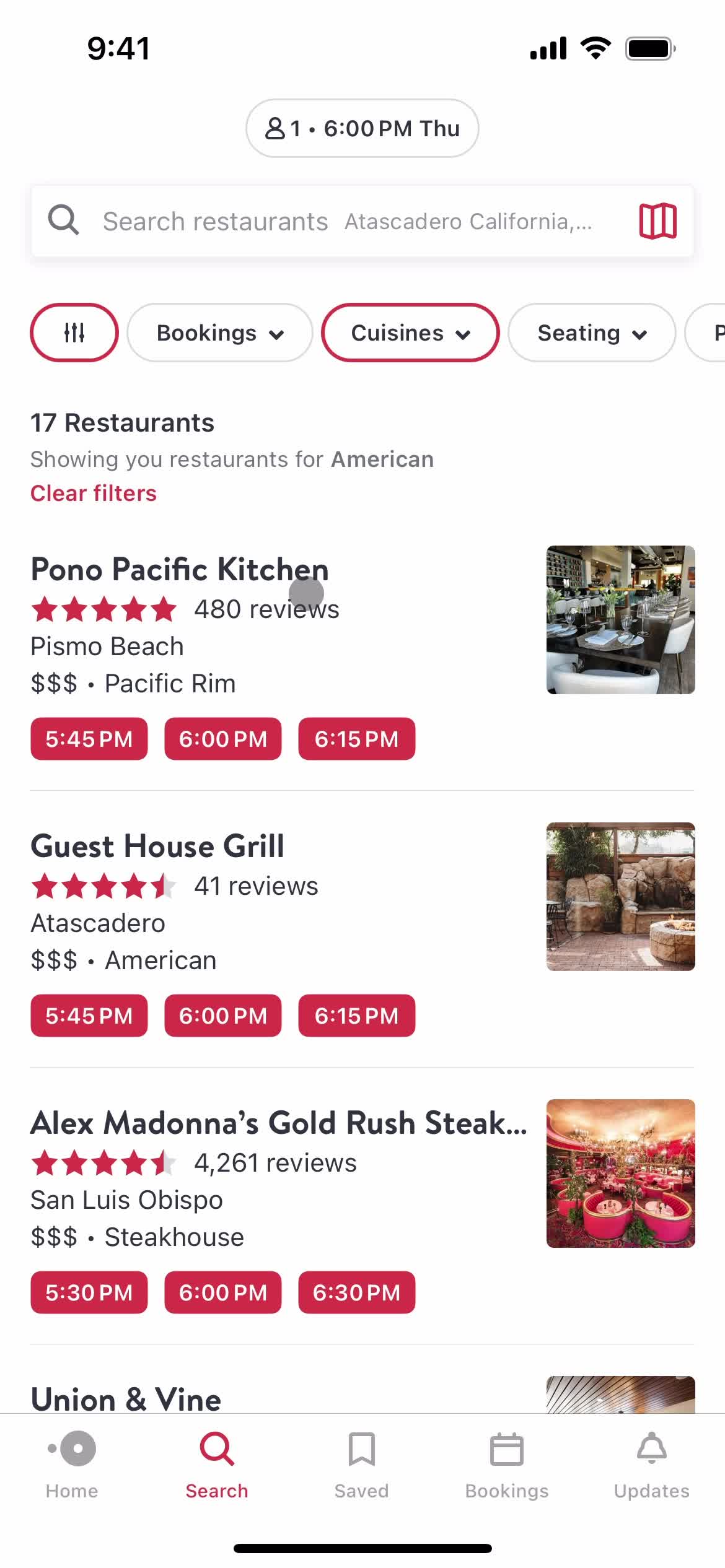 Filtering and sorting on OpenTable video thumbnail