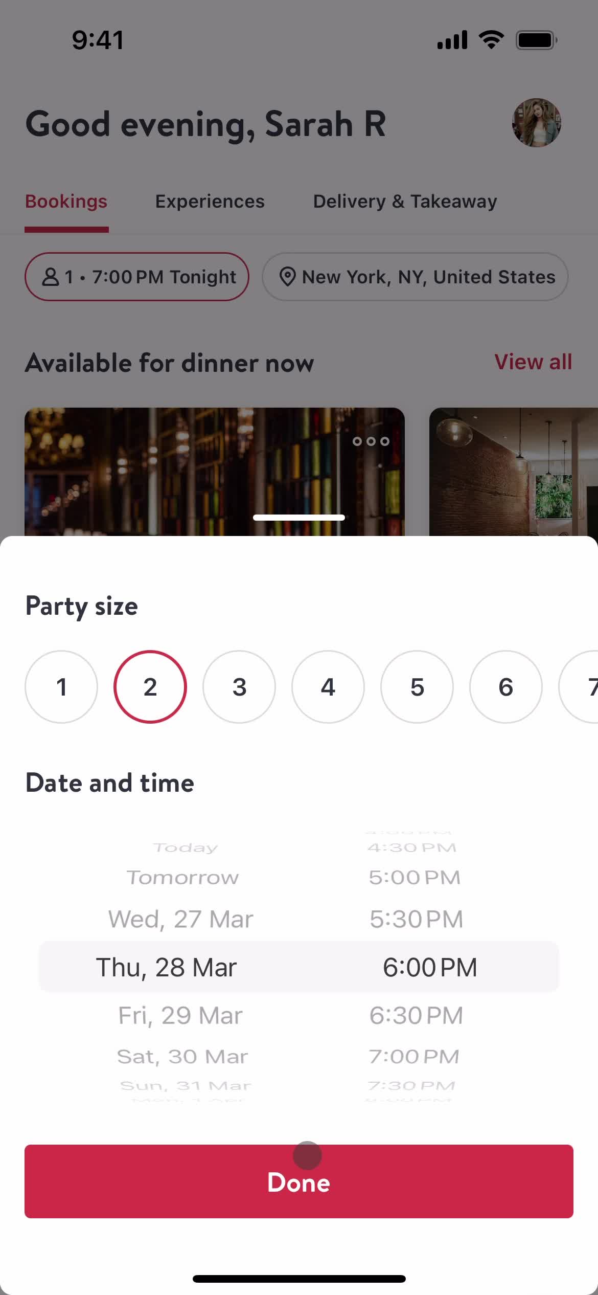 Filtering and sorting on OpenTable video thumbnail
