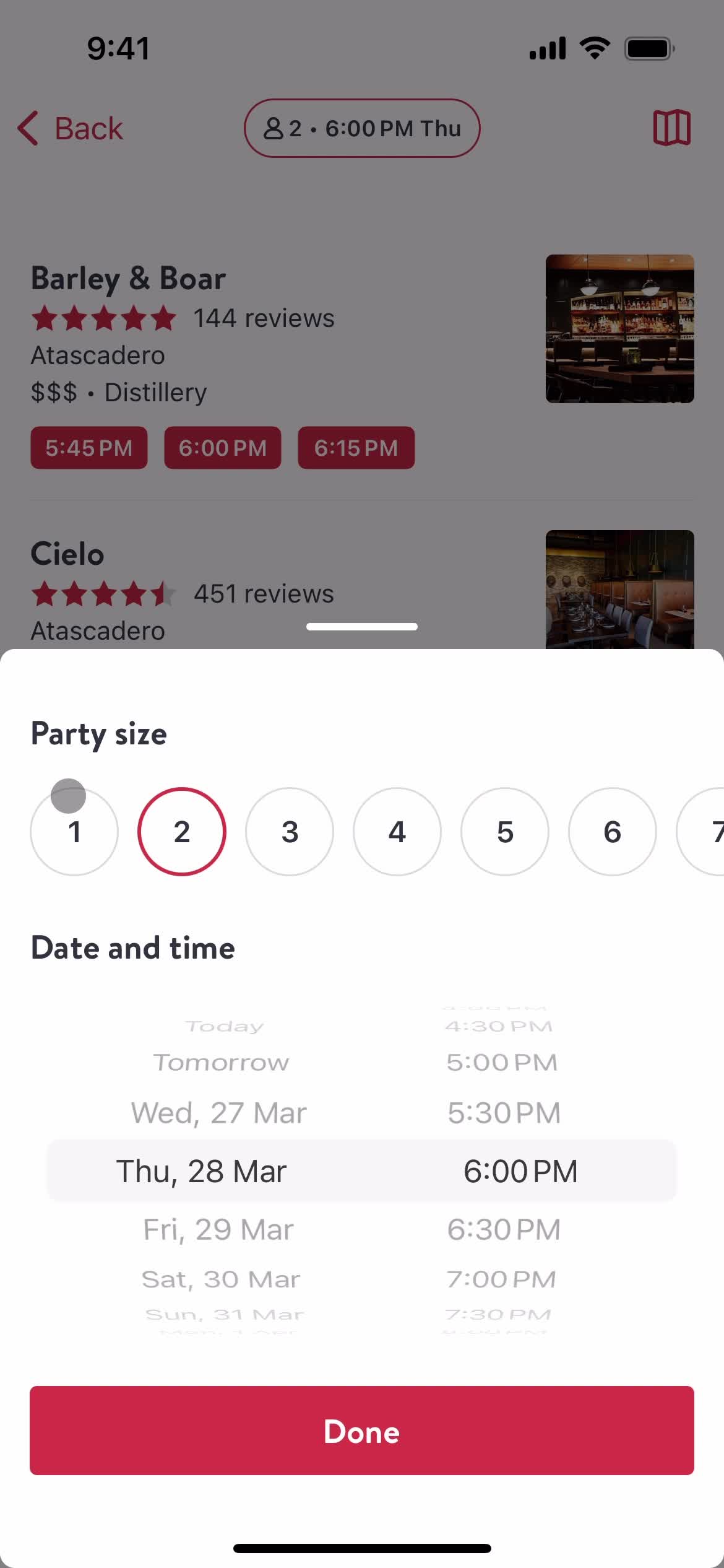 Filtering and sorting on OpenTable video thumbnail