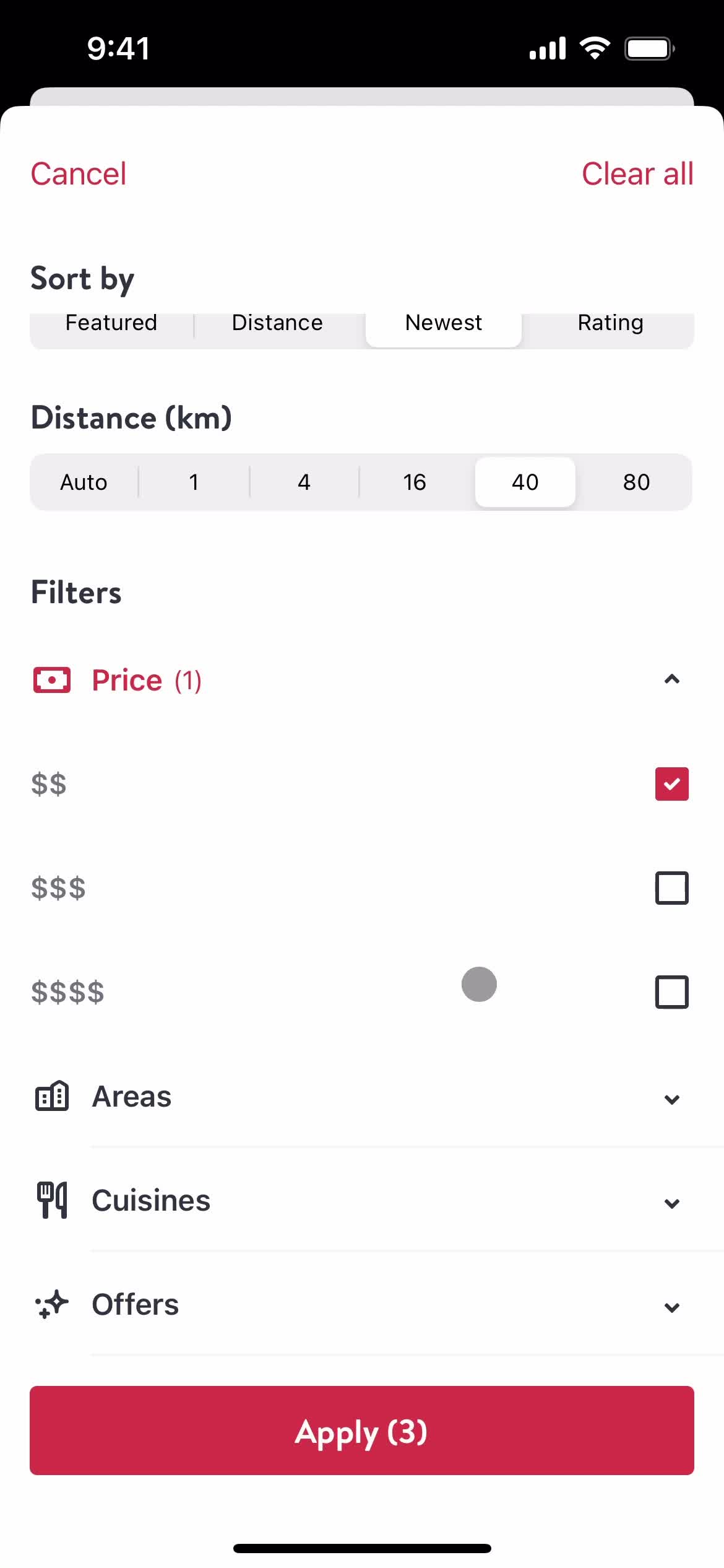 Filtering and sorting on OpenTable video thumbnail