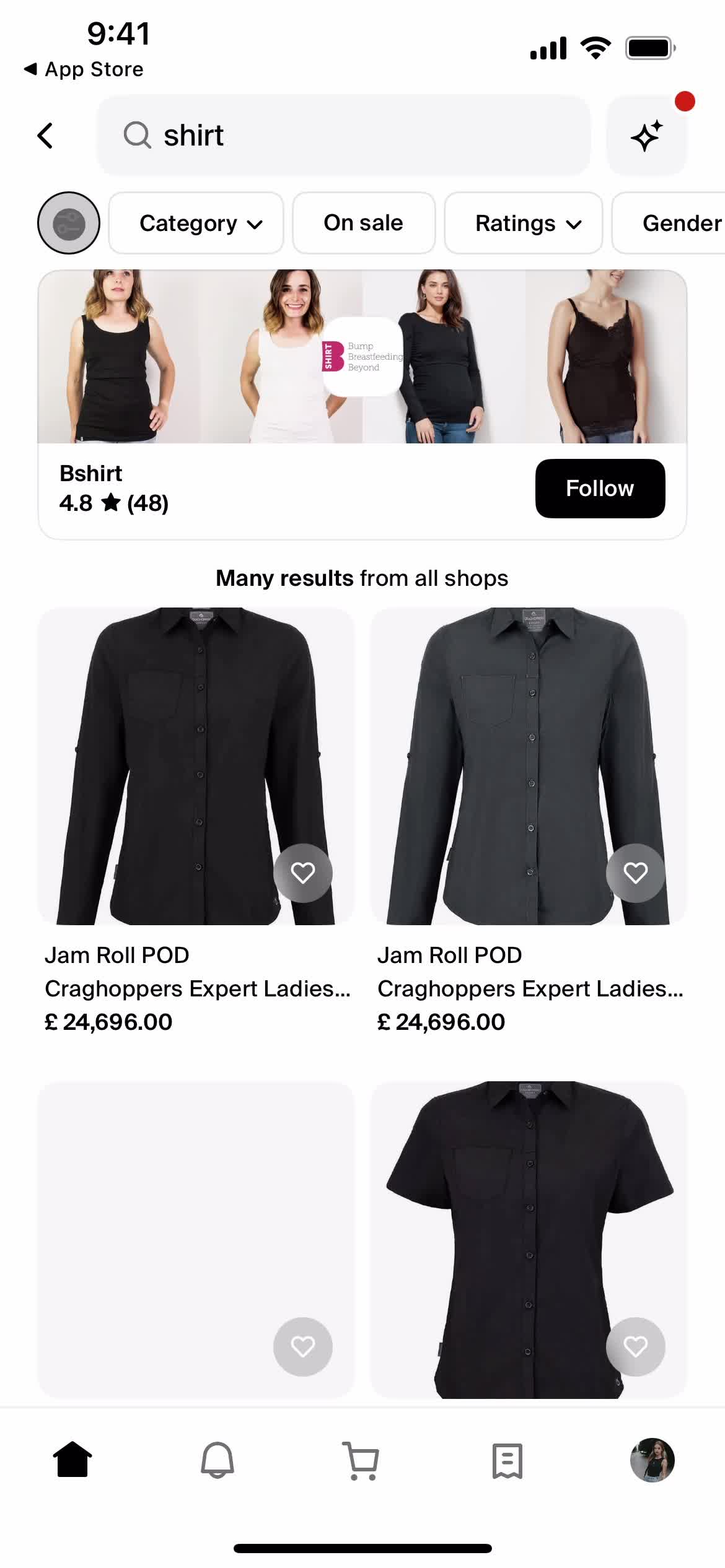 Filtering and sorting screenshot