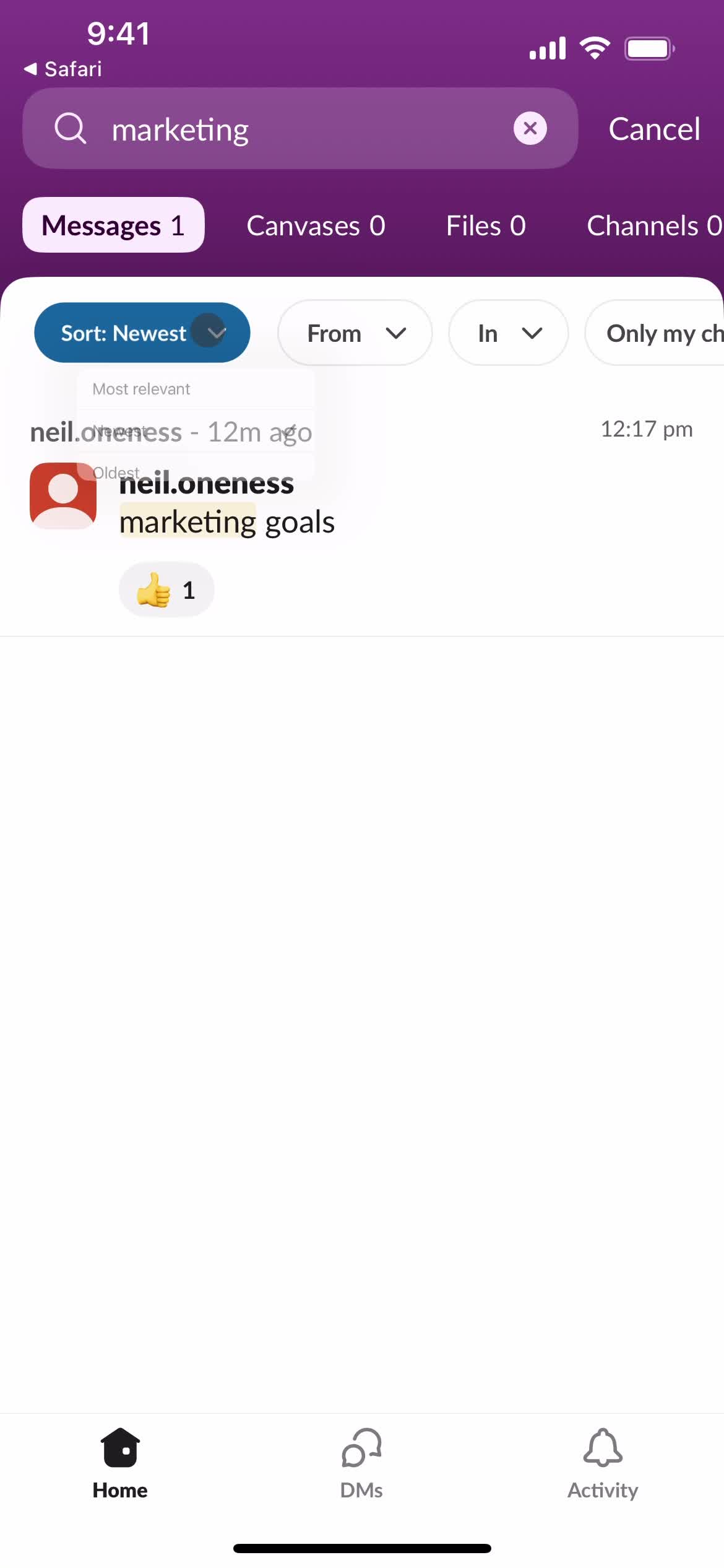 Filtering and sorting on Slack video thumbnail