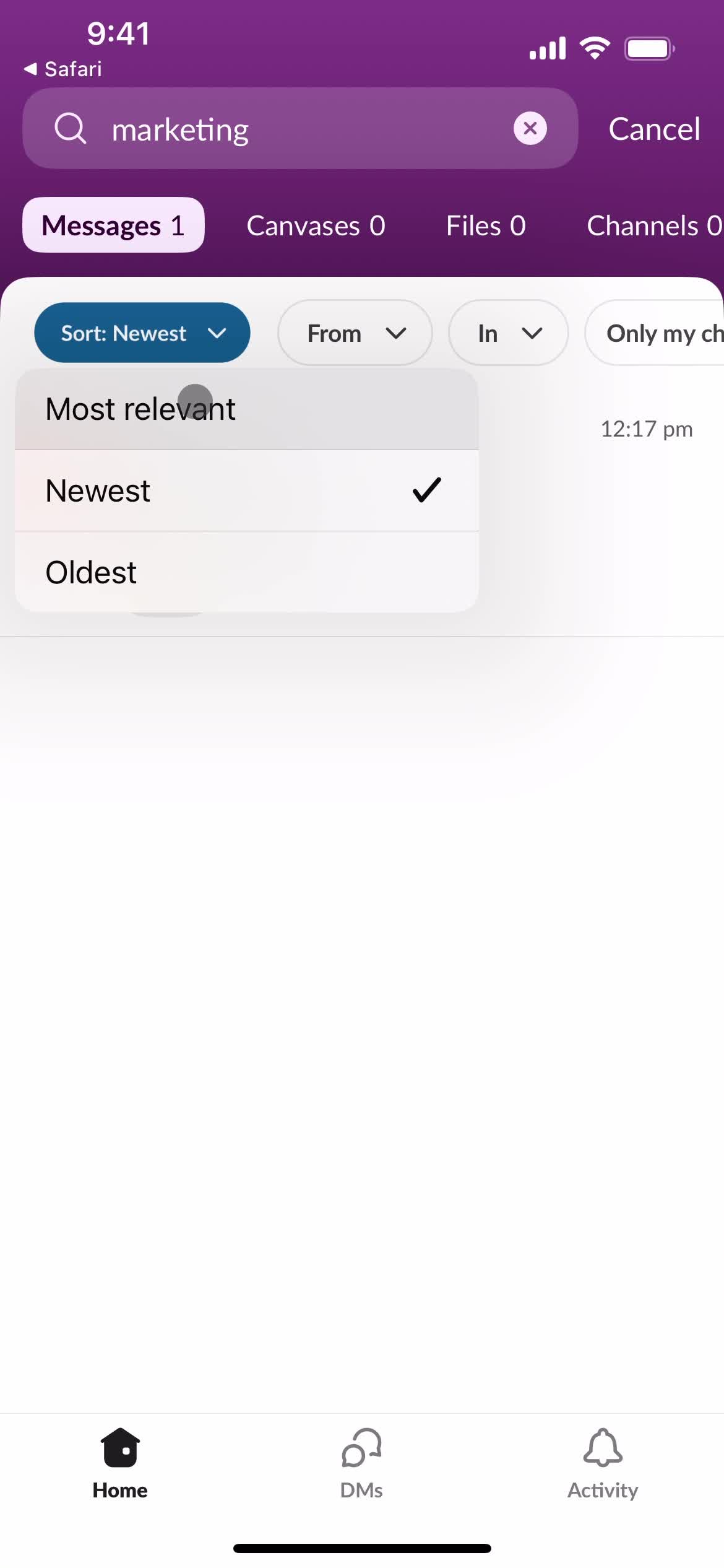 Filtering and sorting on Slack video thumbnail