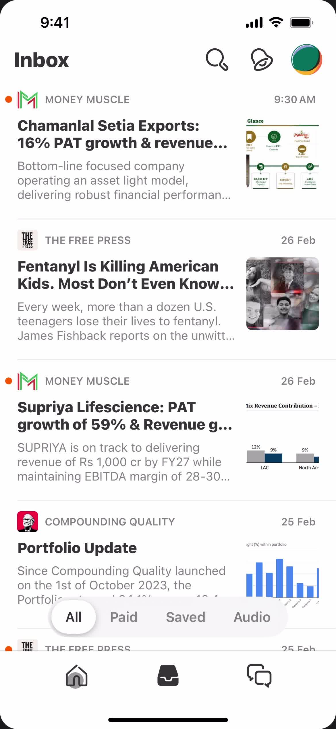Filtering and sorting screenshot