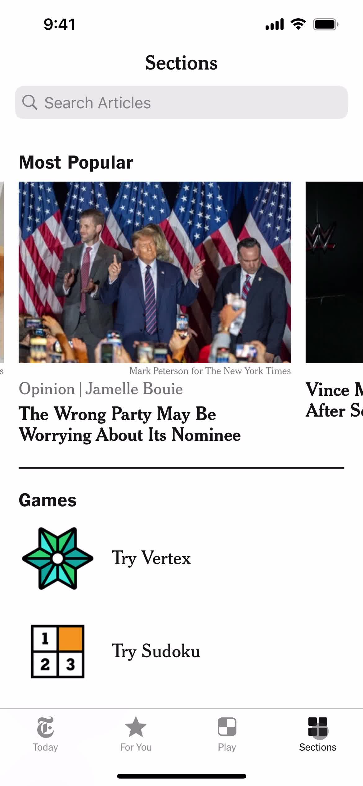 Filtering and sorting screenshot