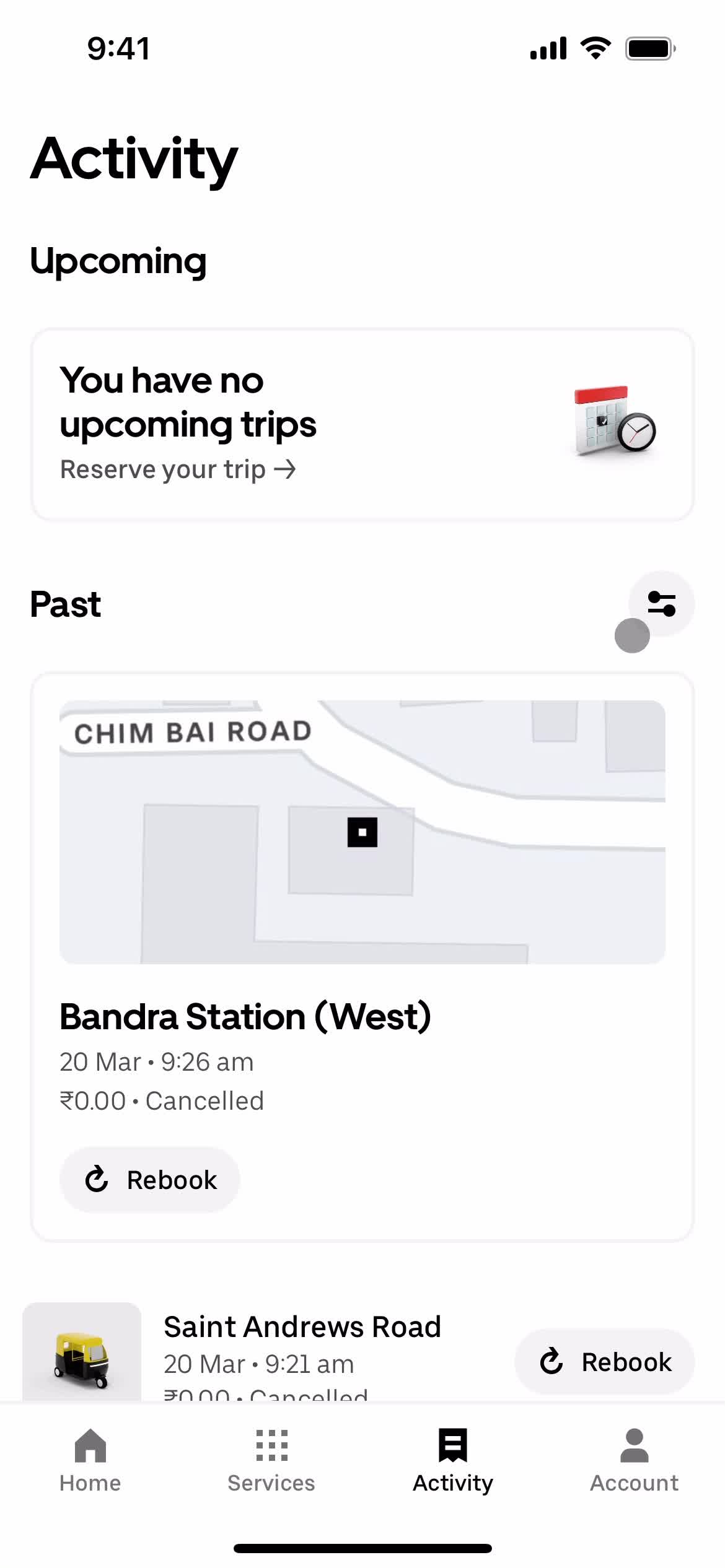 Filtering and sorting screenshot