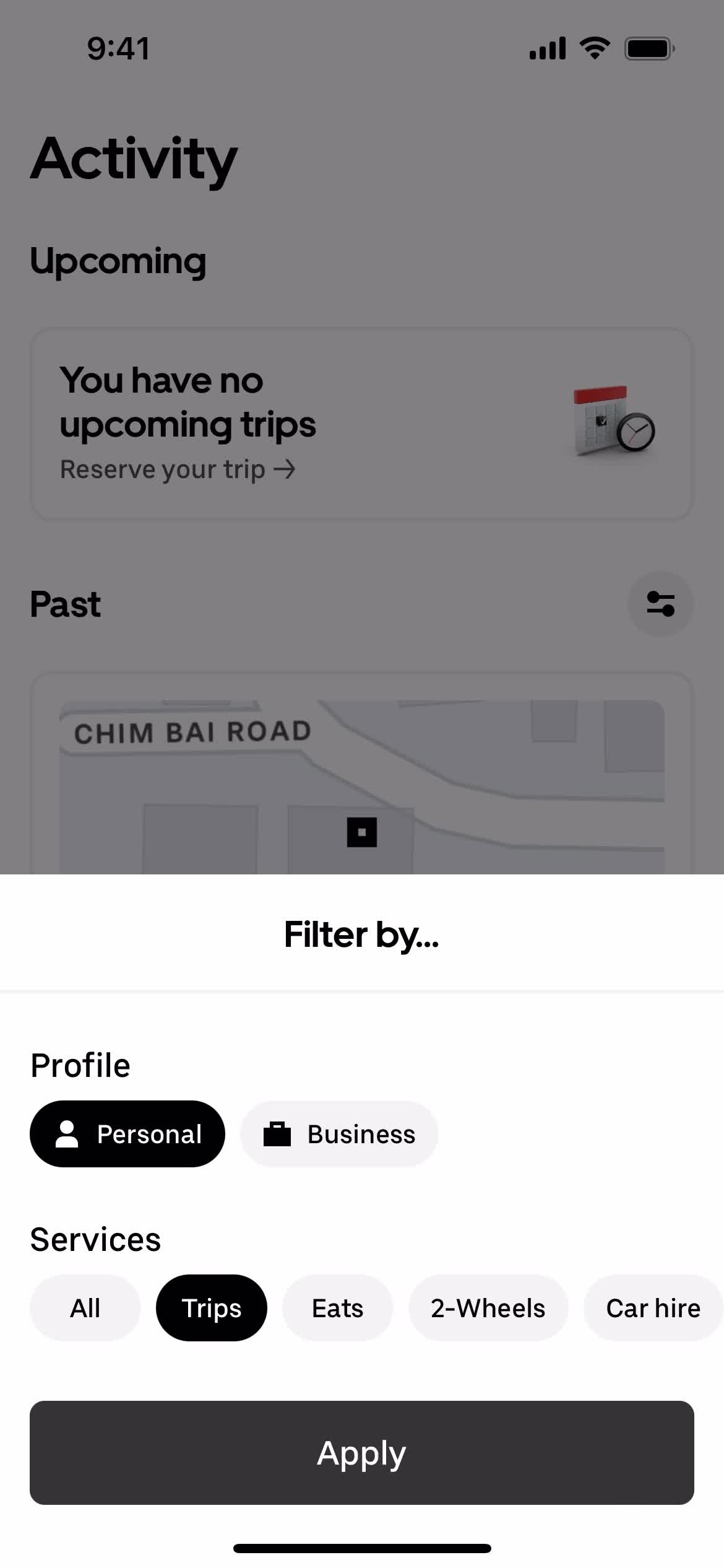 Filtering and sorting on Uber video thumbnail