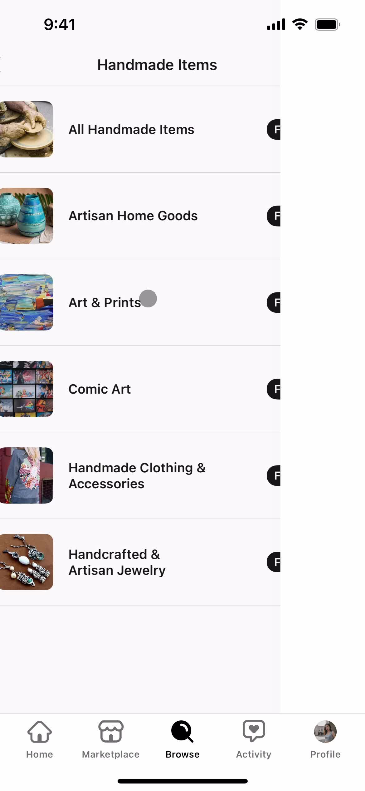 Filtering and sorting screenshot