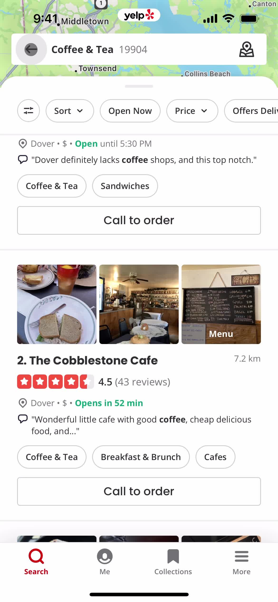 Filtering screenshot