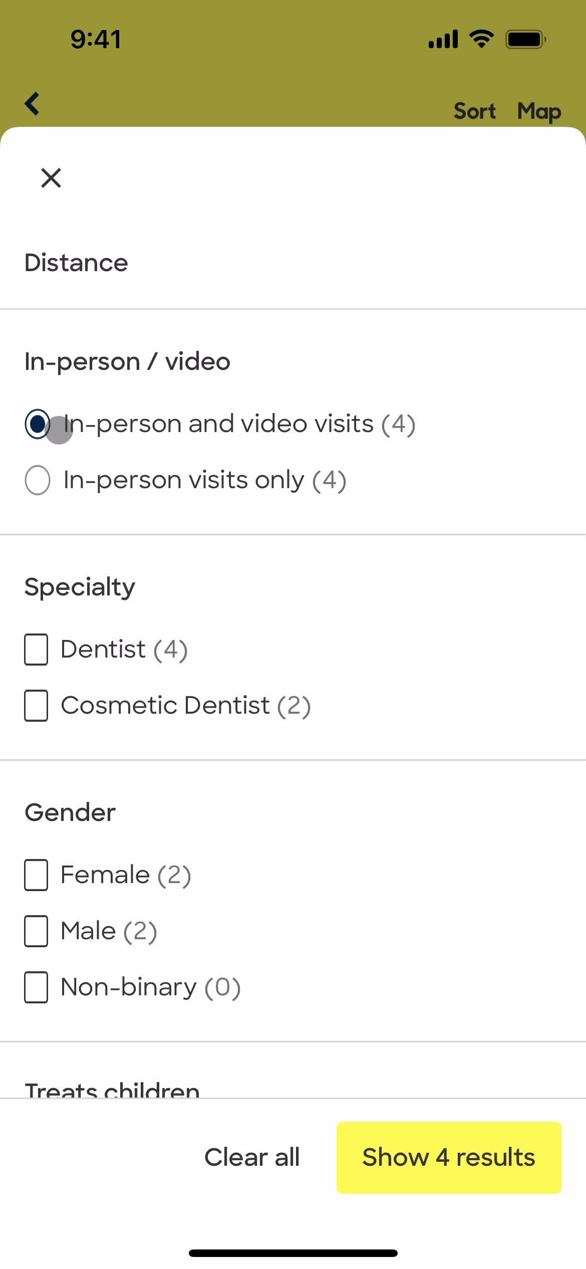Filtering and sorting on Zocdoc video thumbnail