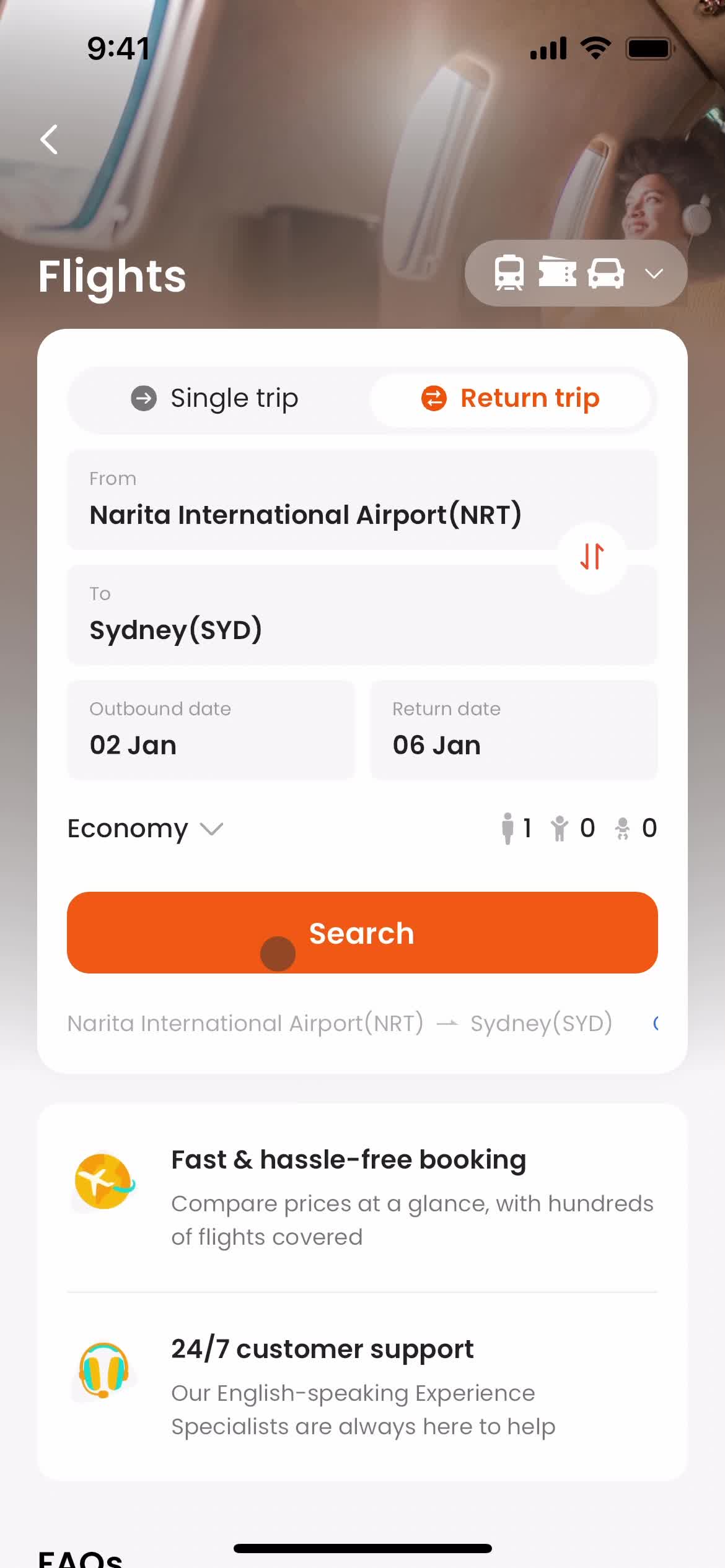 Filtering screenshot