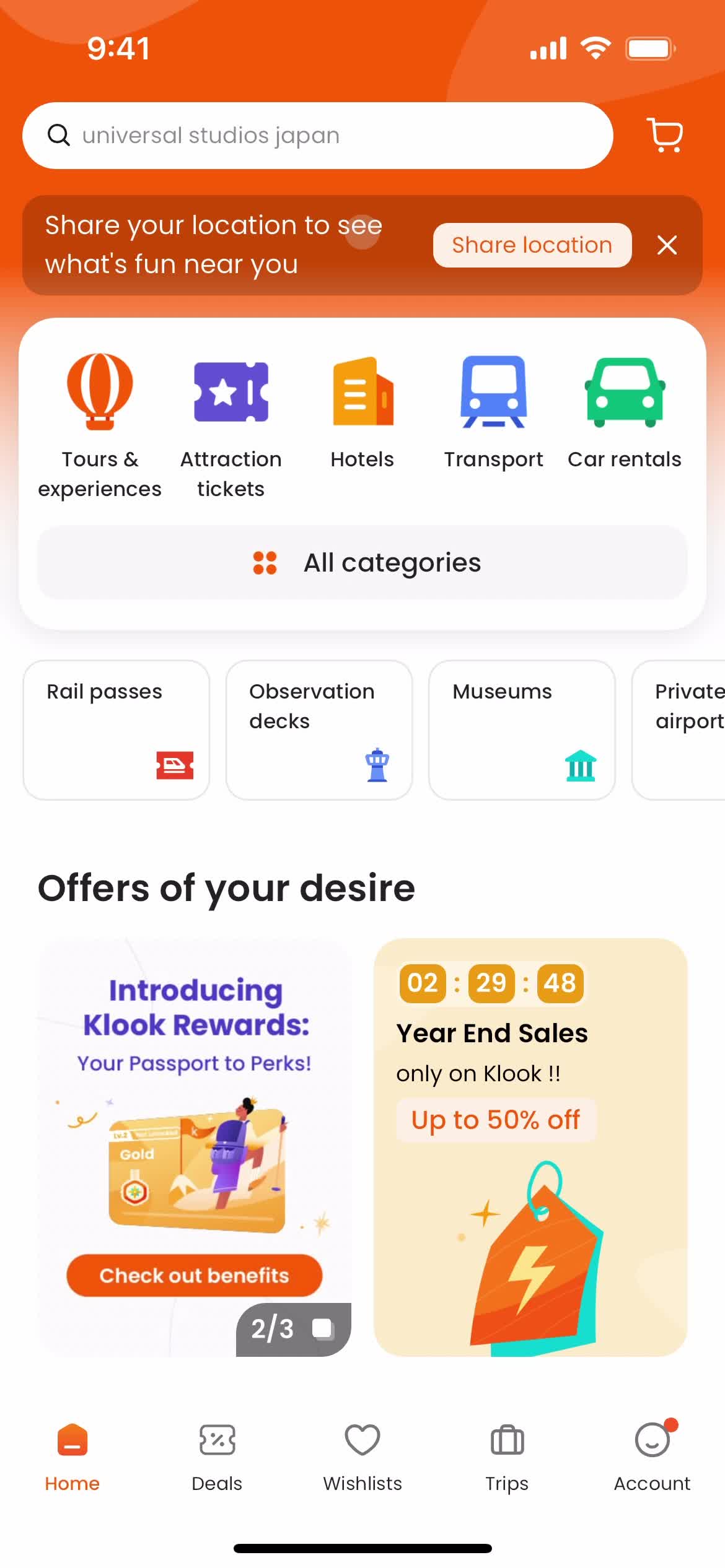 Filtering screenshot