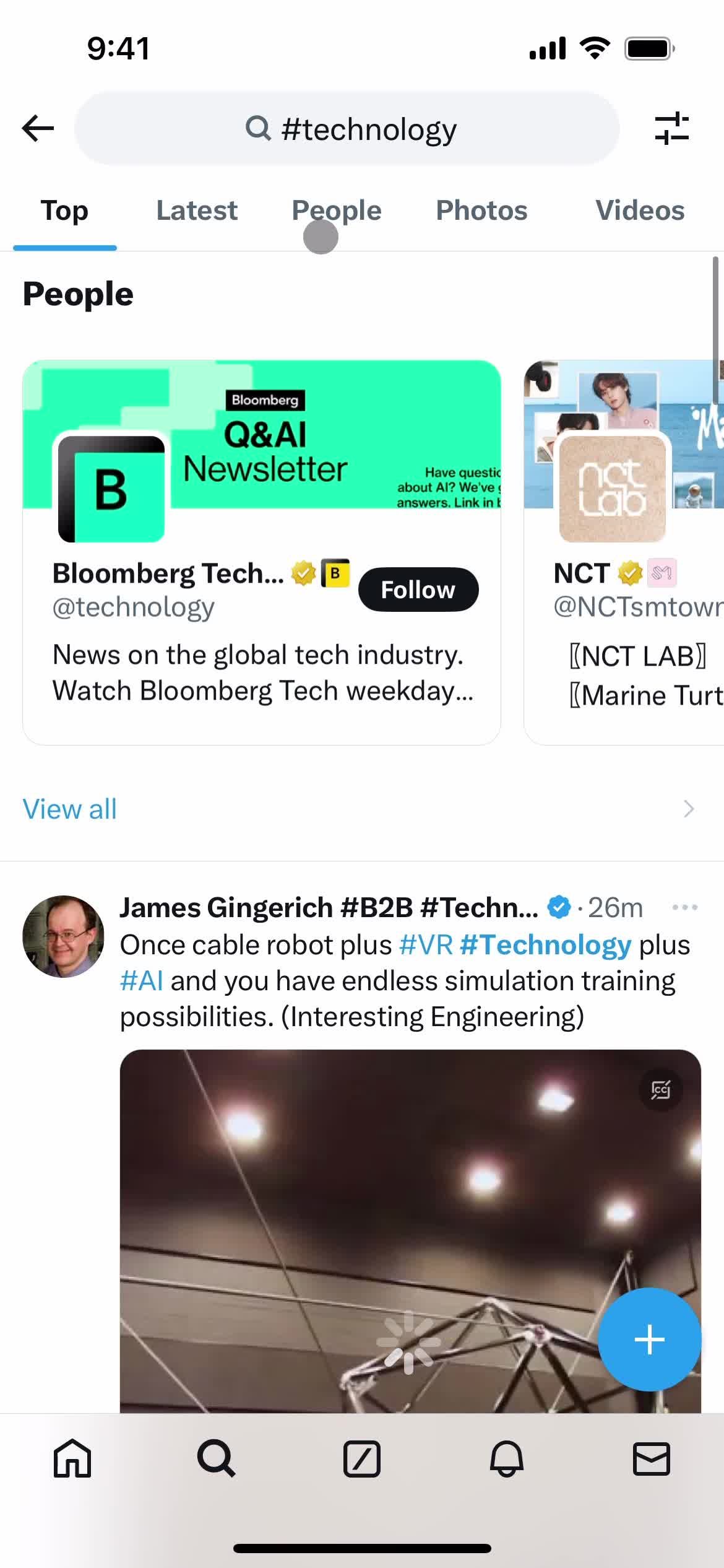 Filtering screenshot