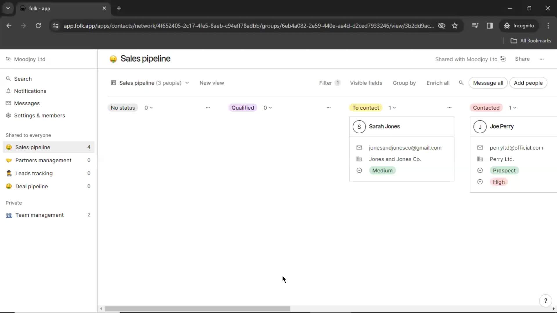 Filtering screenshot