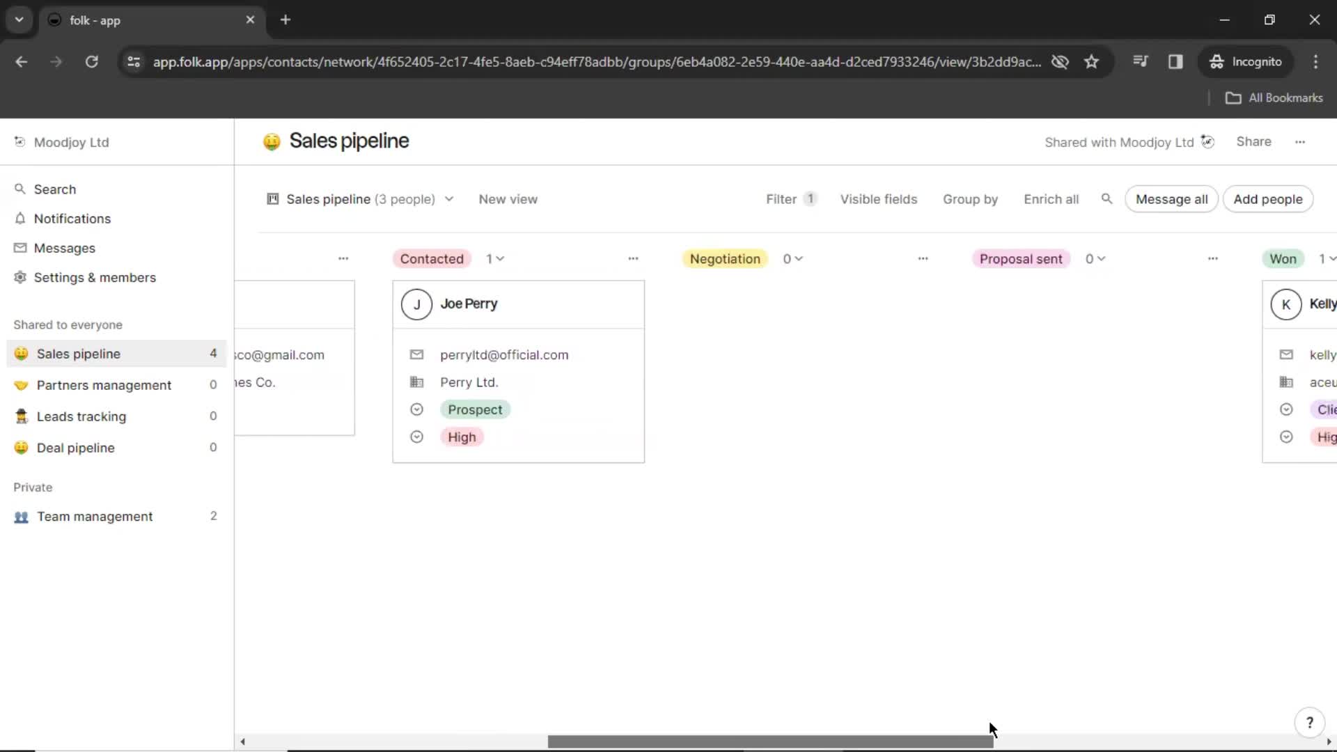 Filtering screenshot