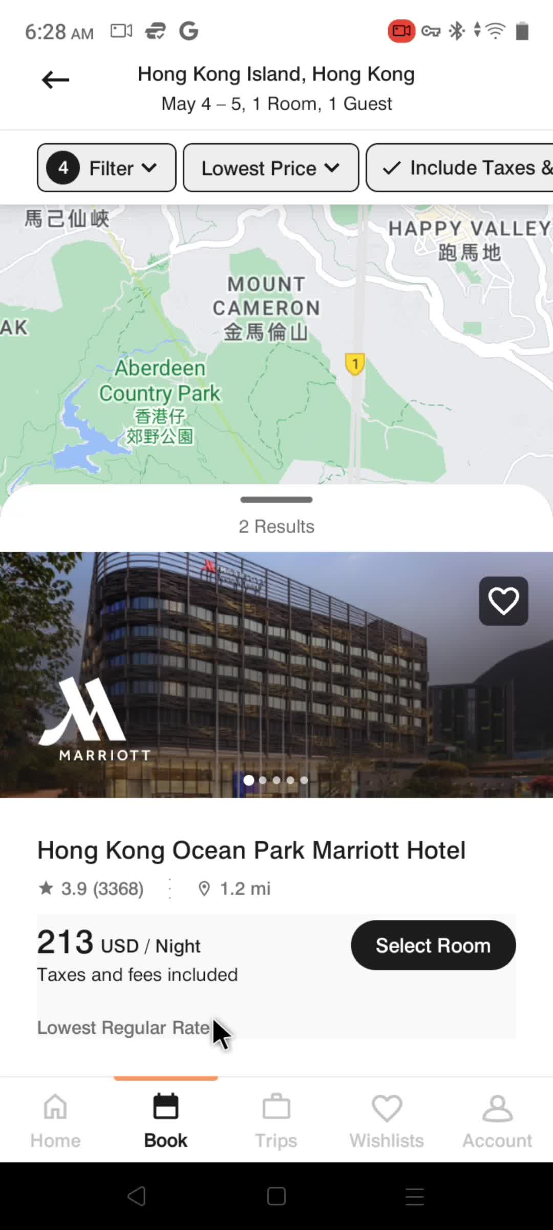 Filtering and sorting screenshot
