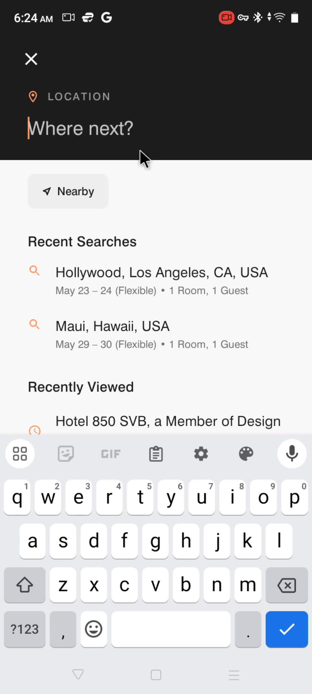 Filtering and sorting screenshot