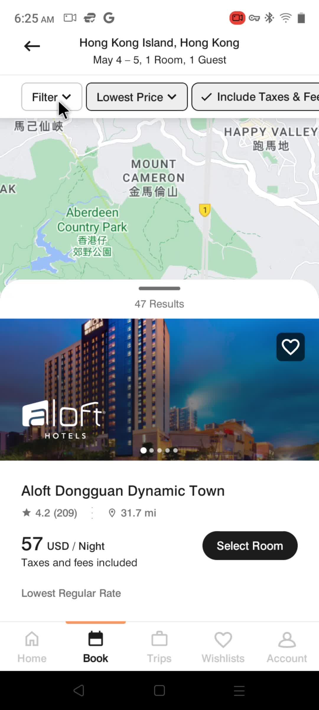 Filtering and sorting screenshot