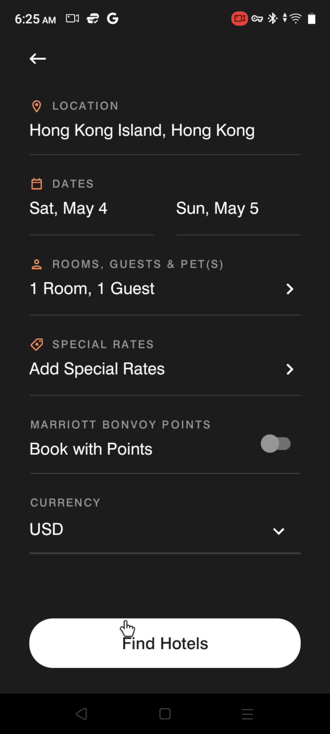Filtering and sorting screenshot