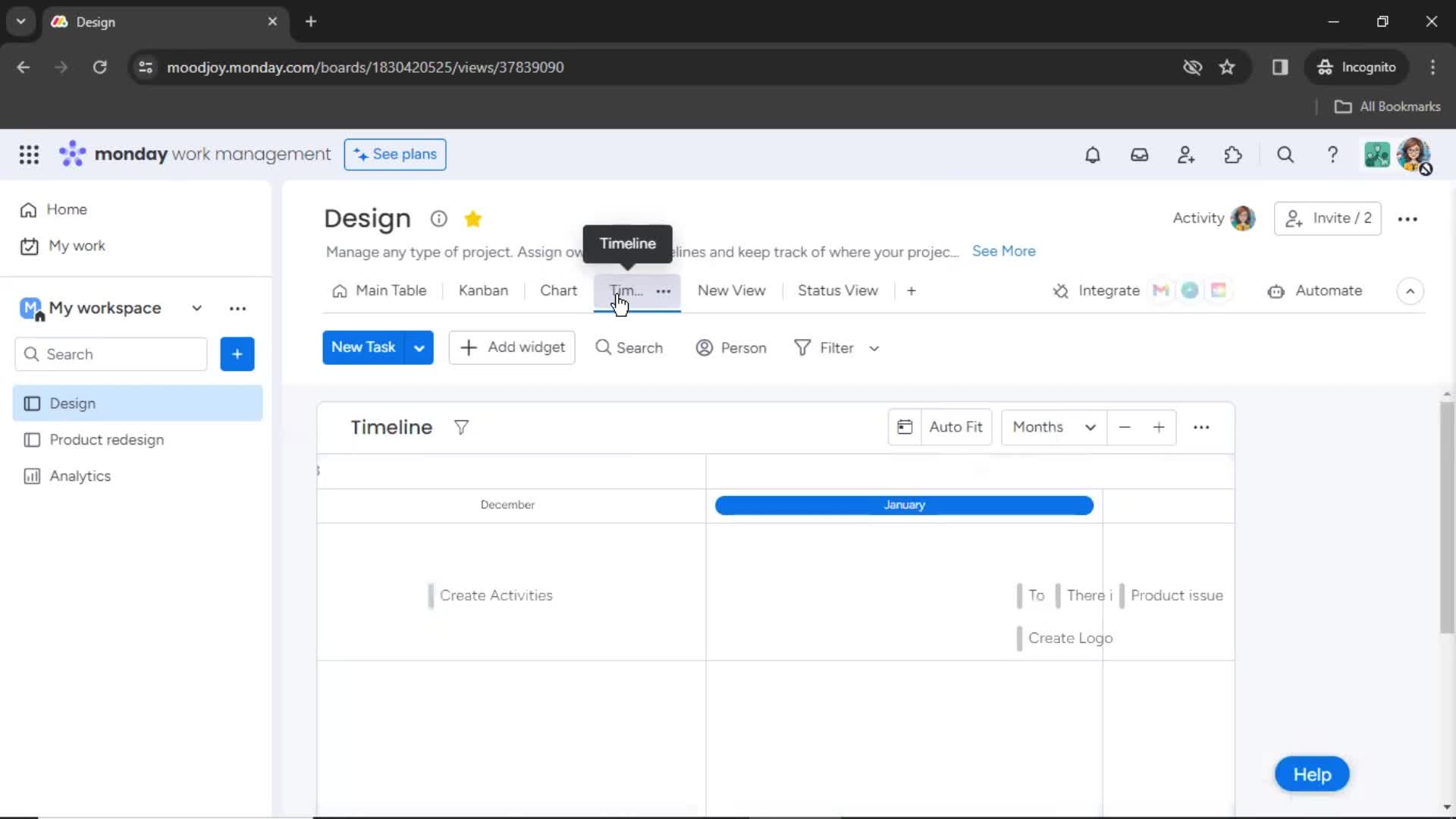 Filtering screenshot