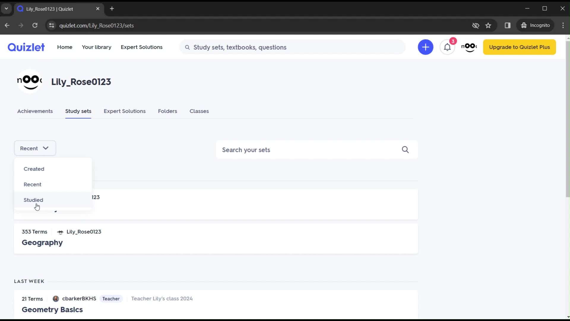 Filtering and sorting screenshot