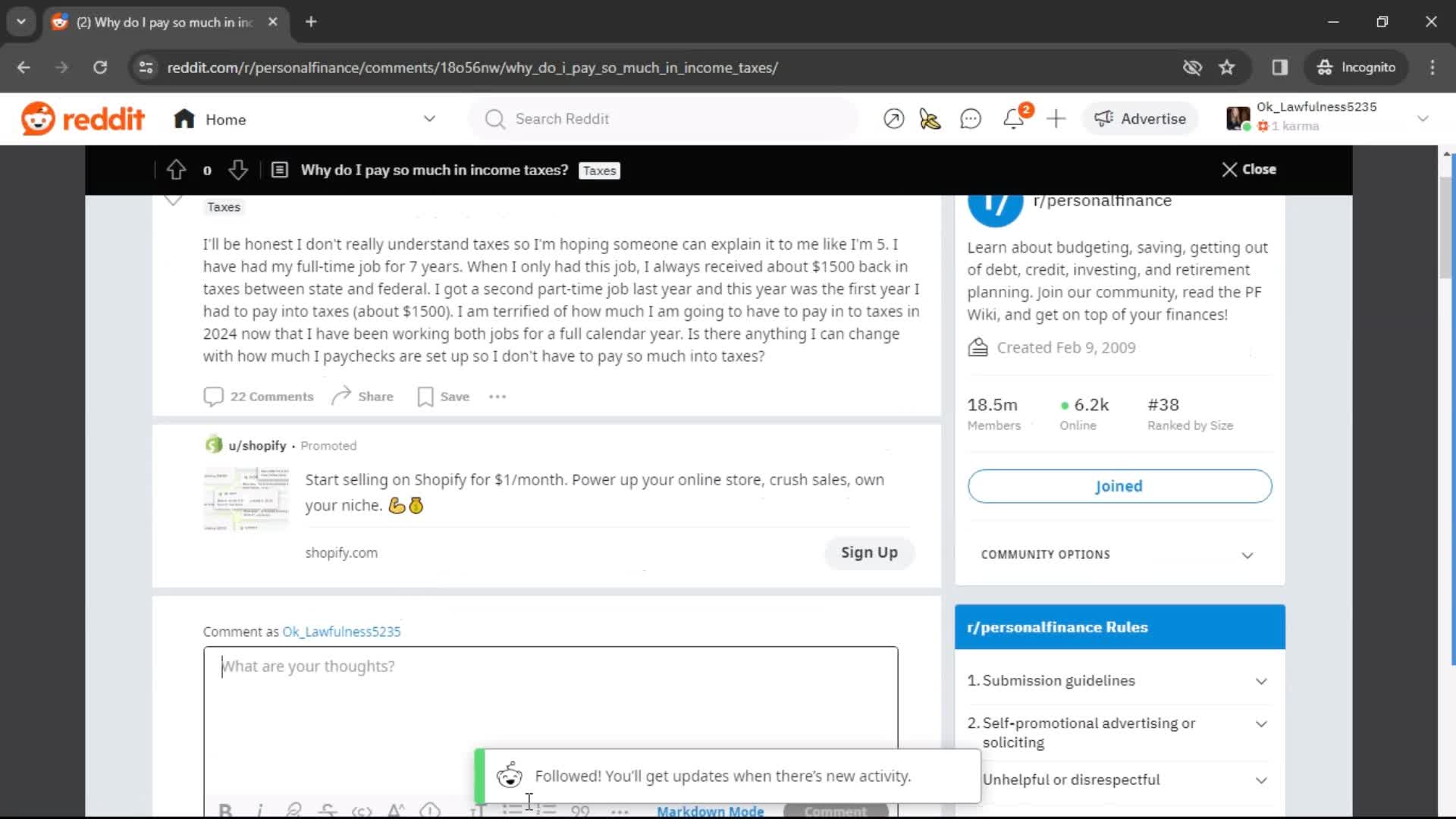 Commenting screenshot