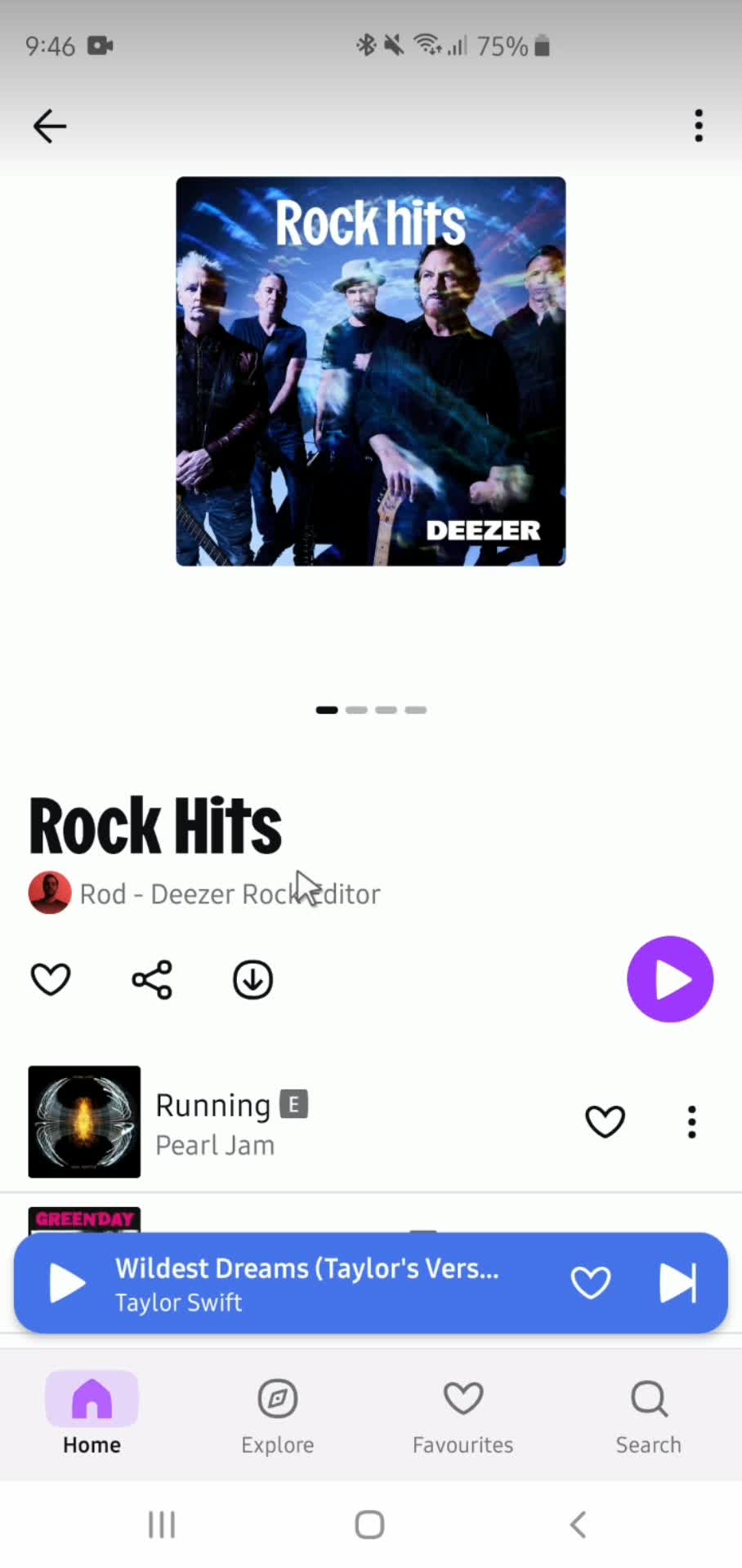 Following a user on Deezer video thumbnail