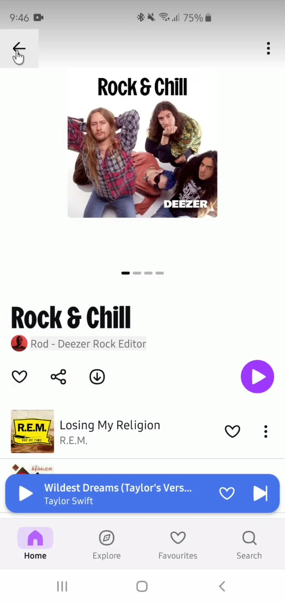 Following a user on Deezer video thumbnail