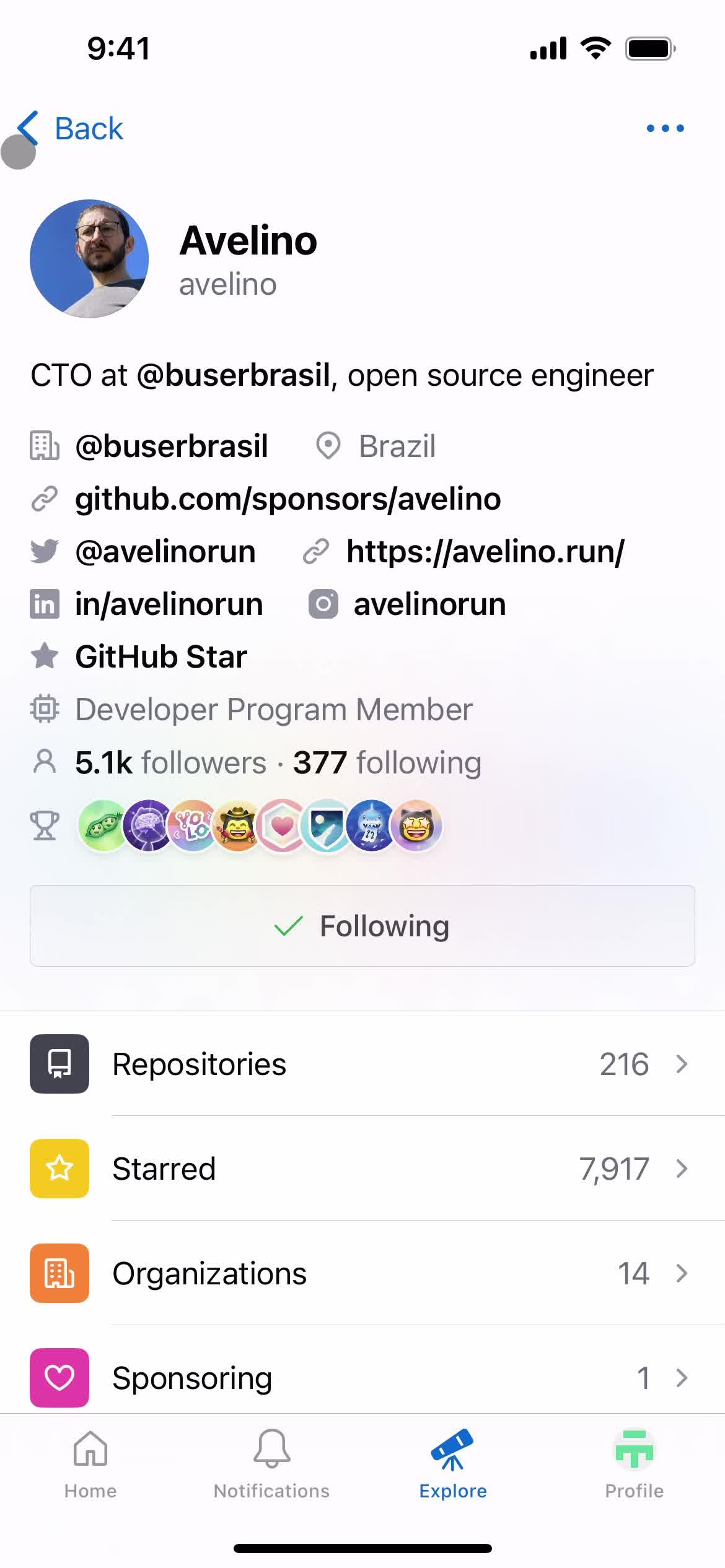 Following a user on GitHub video thumbnail