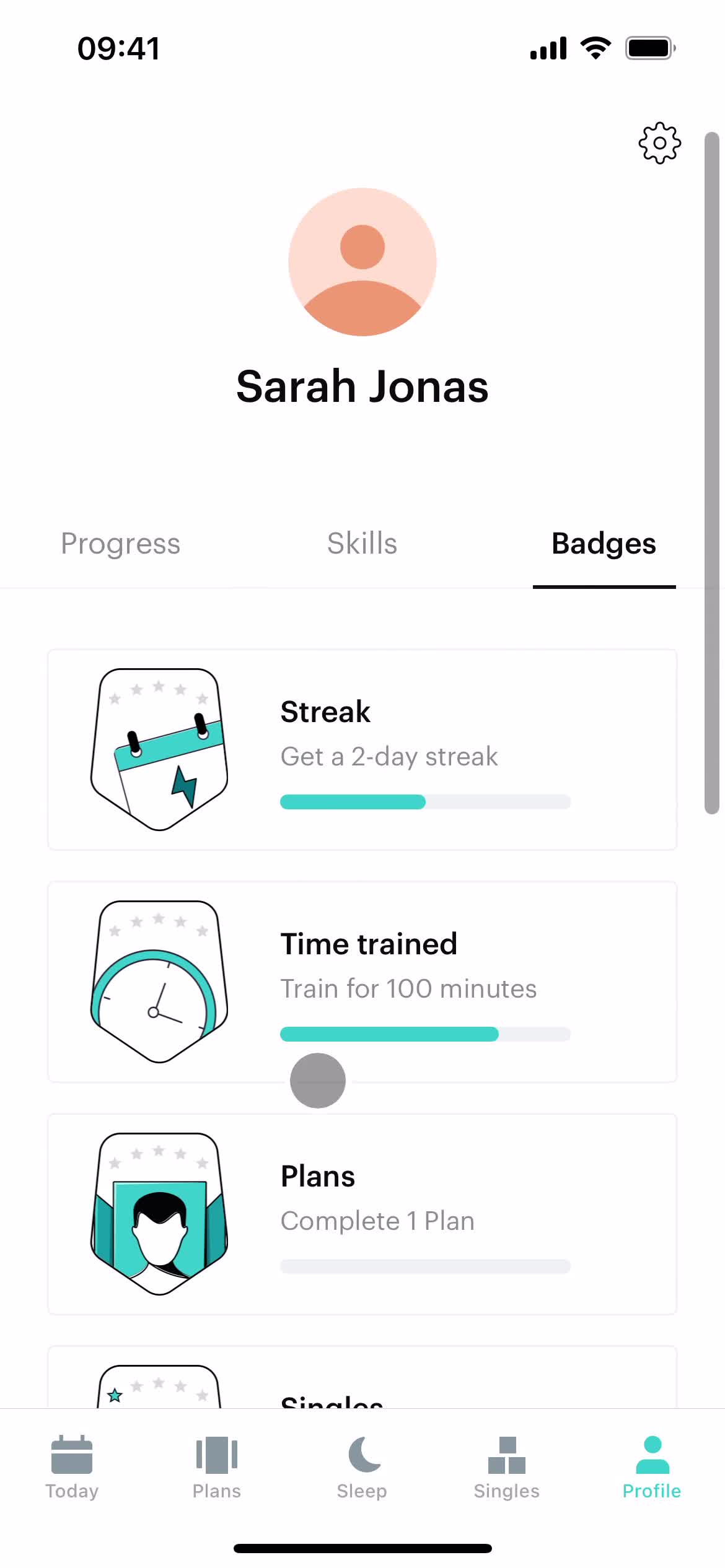 Screenshot of Badges on General browsing on Balance user flow
