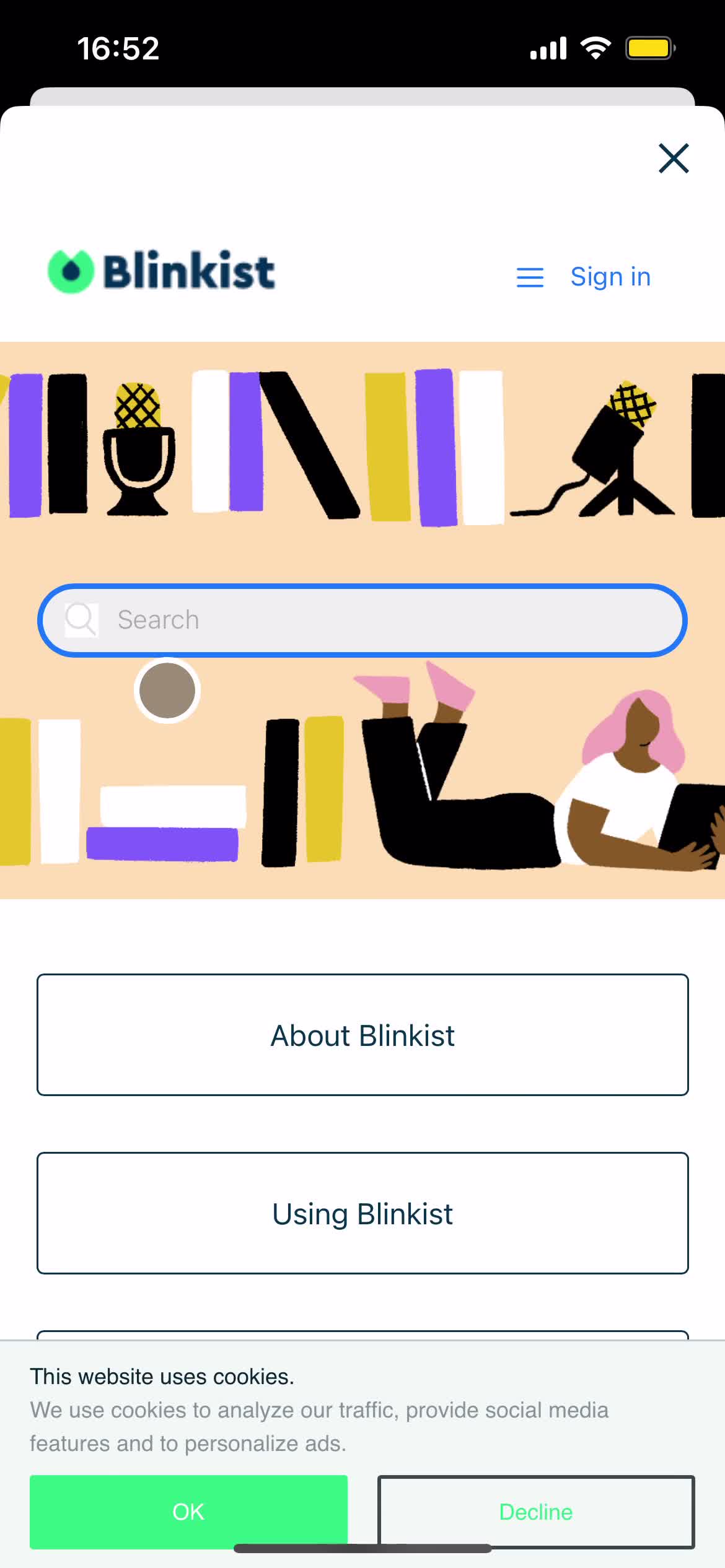 General browsing on Blinkist video thumbnail