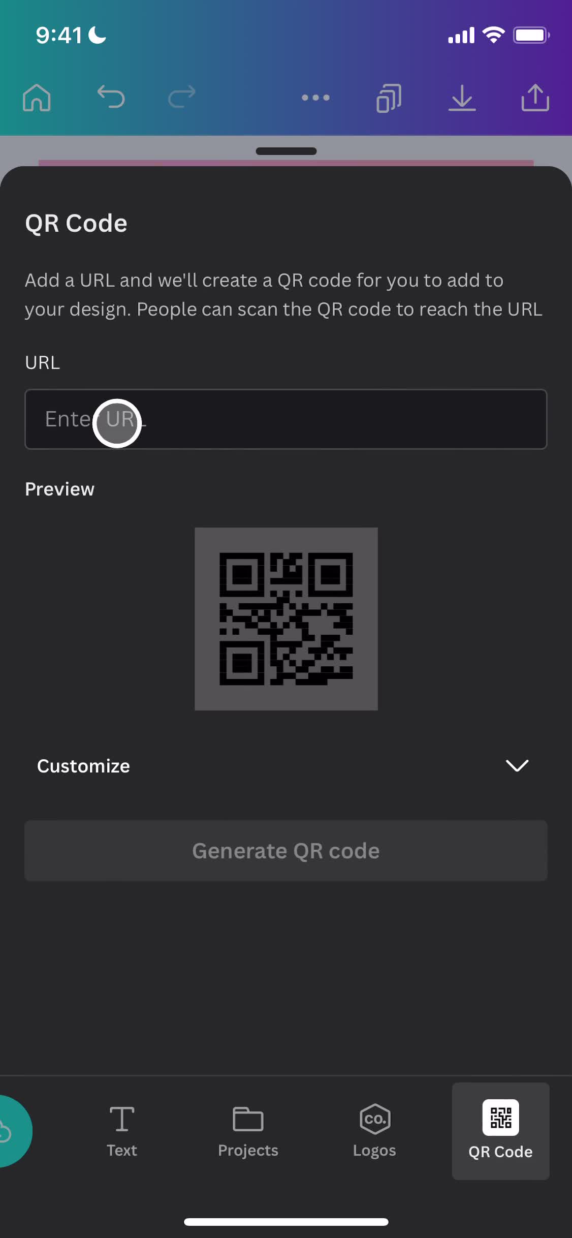 Add QR code video thumbnail