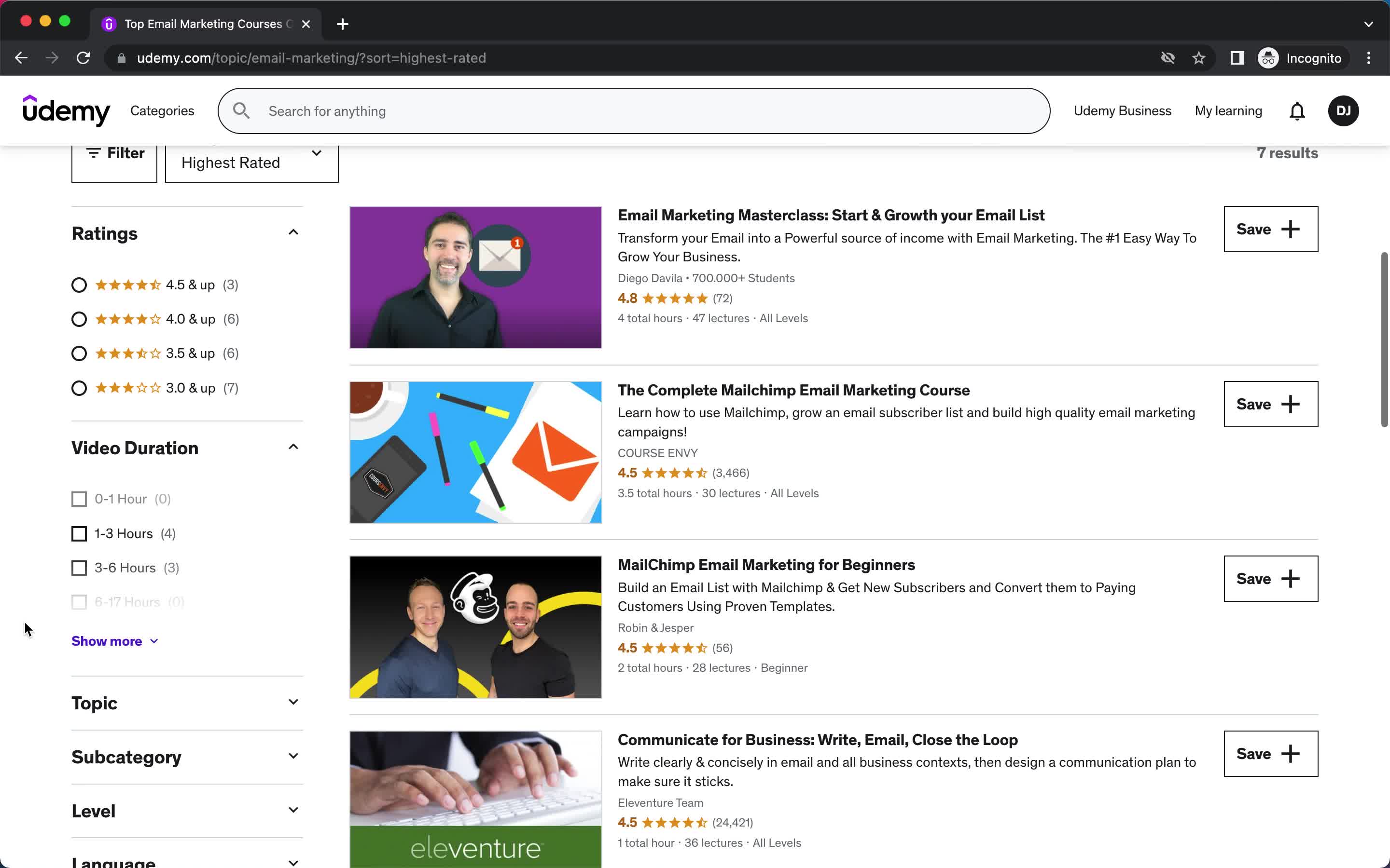 General browsing on Udemy video thumbnail