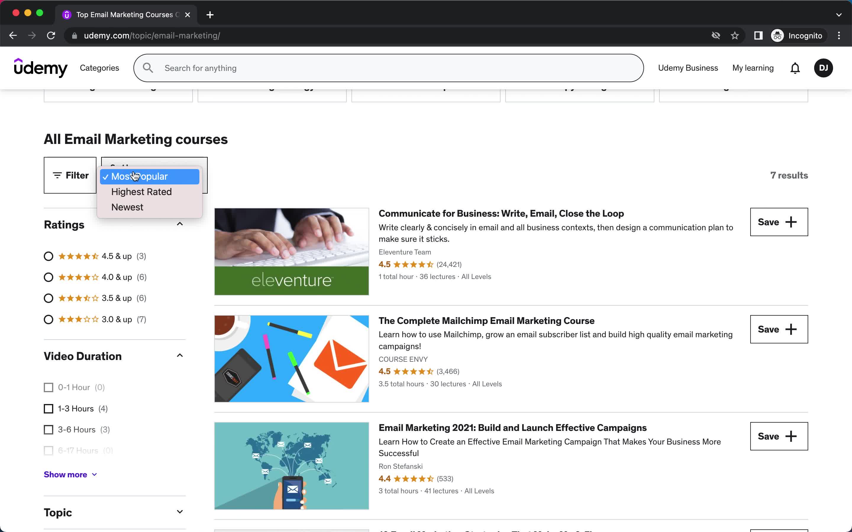 General browsing on Udemy video thumbnail