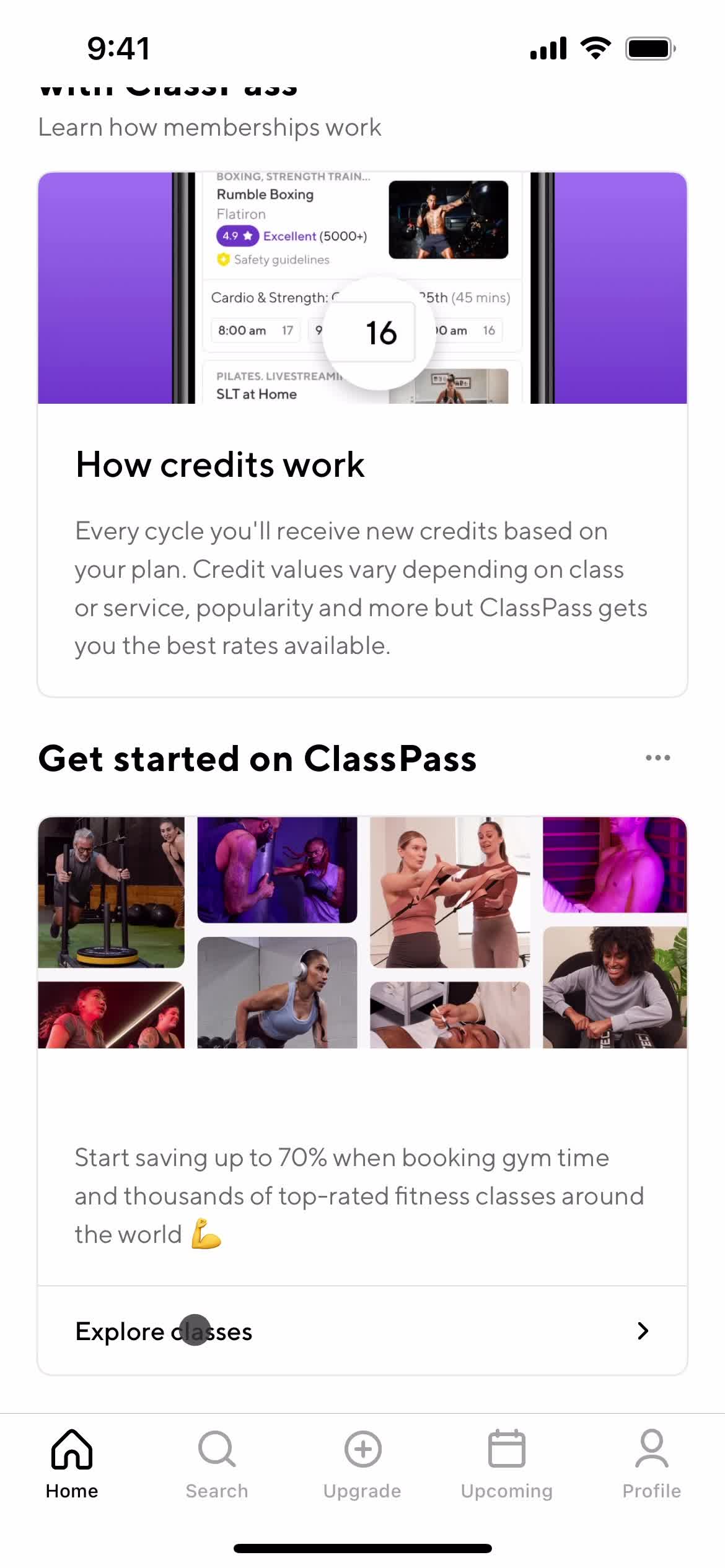 ClassPass  screenshot
