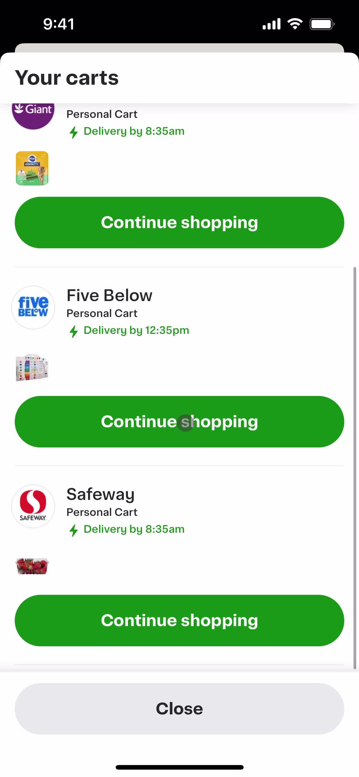 General browsing on Instacart video thumbnail