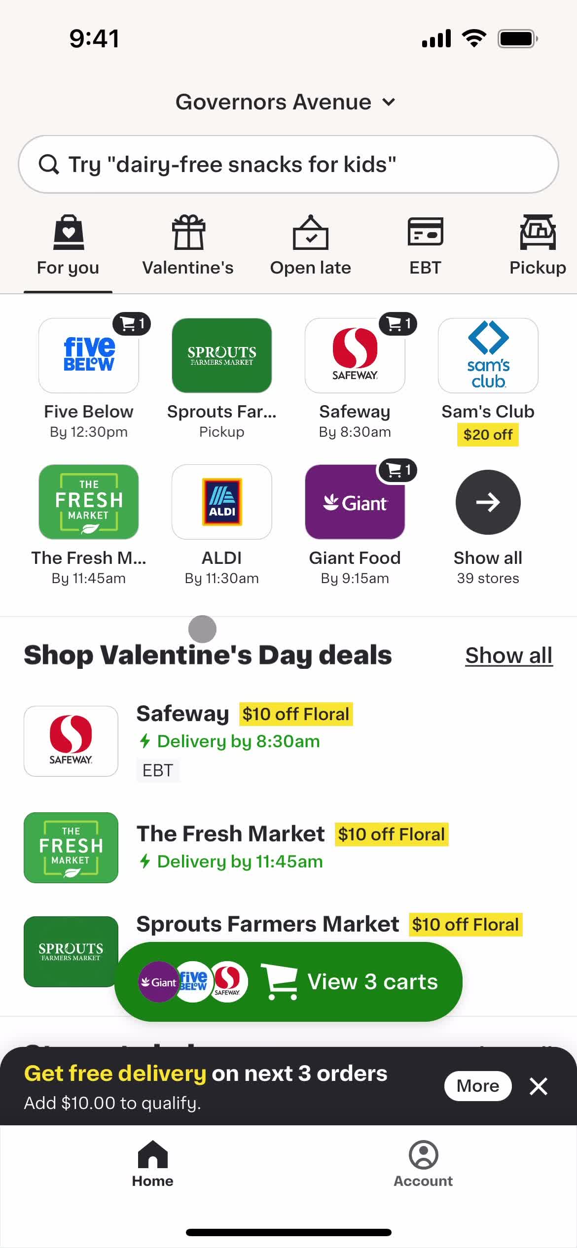 Instacart for you screenshot