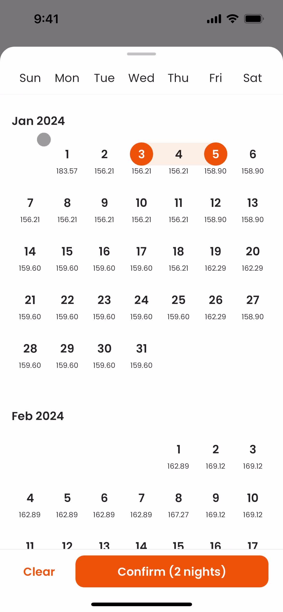 Klook select dates screenshot