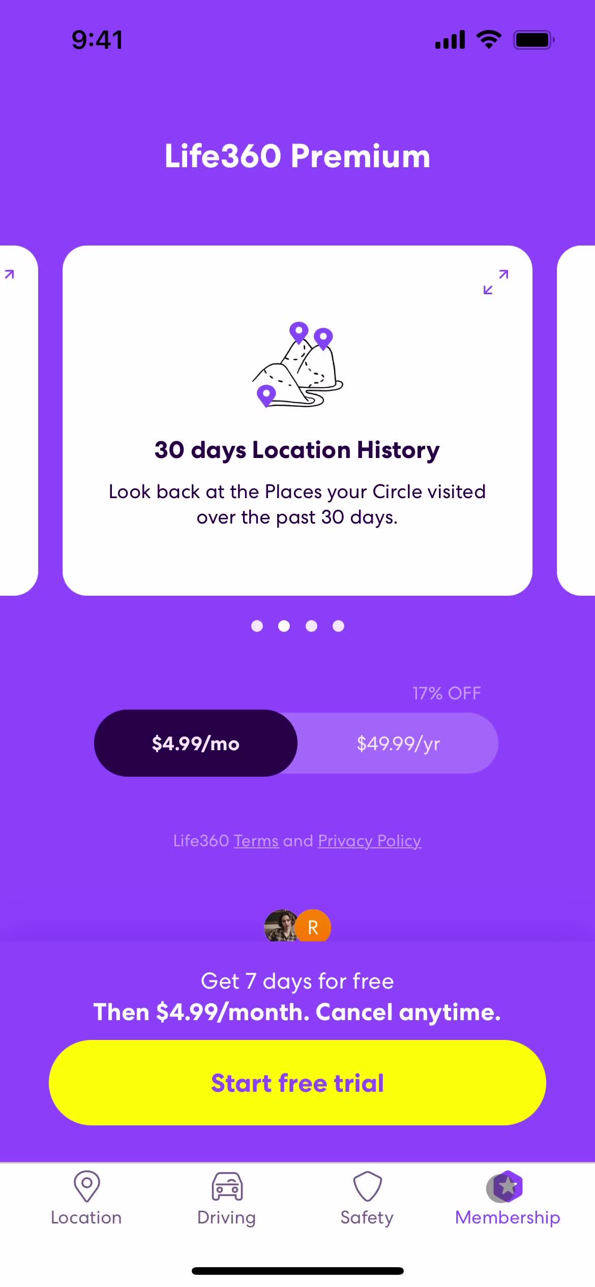 General browsing on Life360 video thumbnail