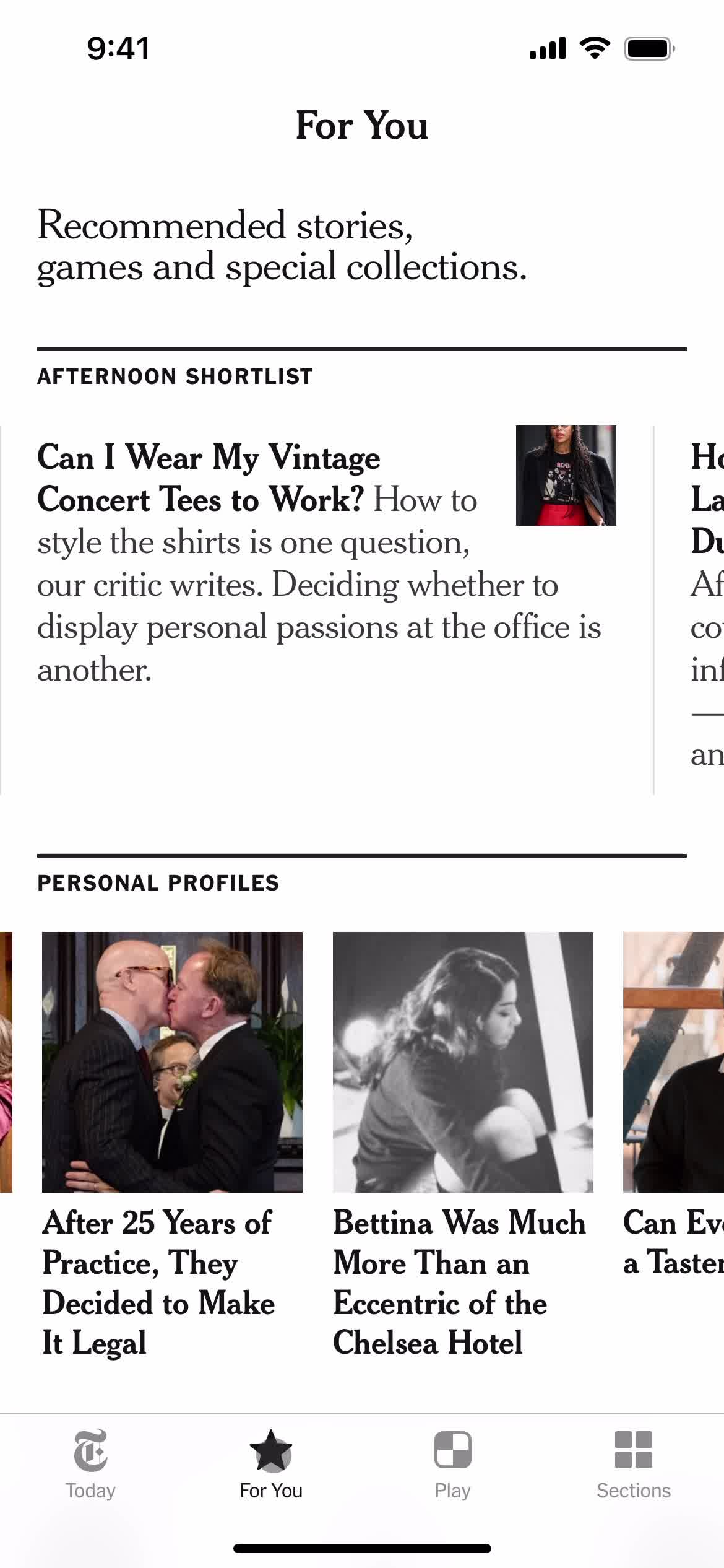 General browsing on The New York Times video thumbnail