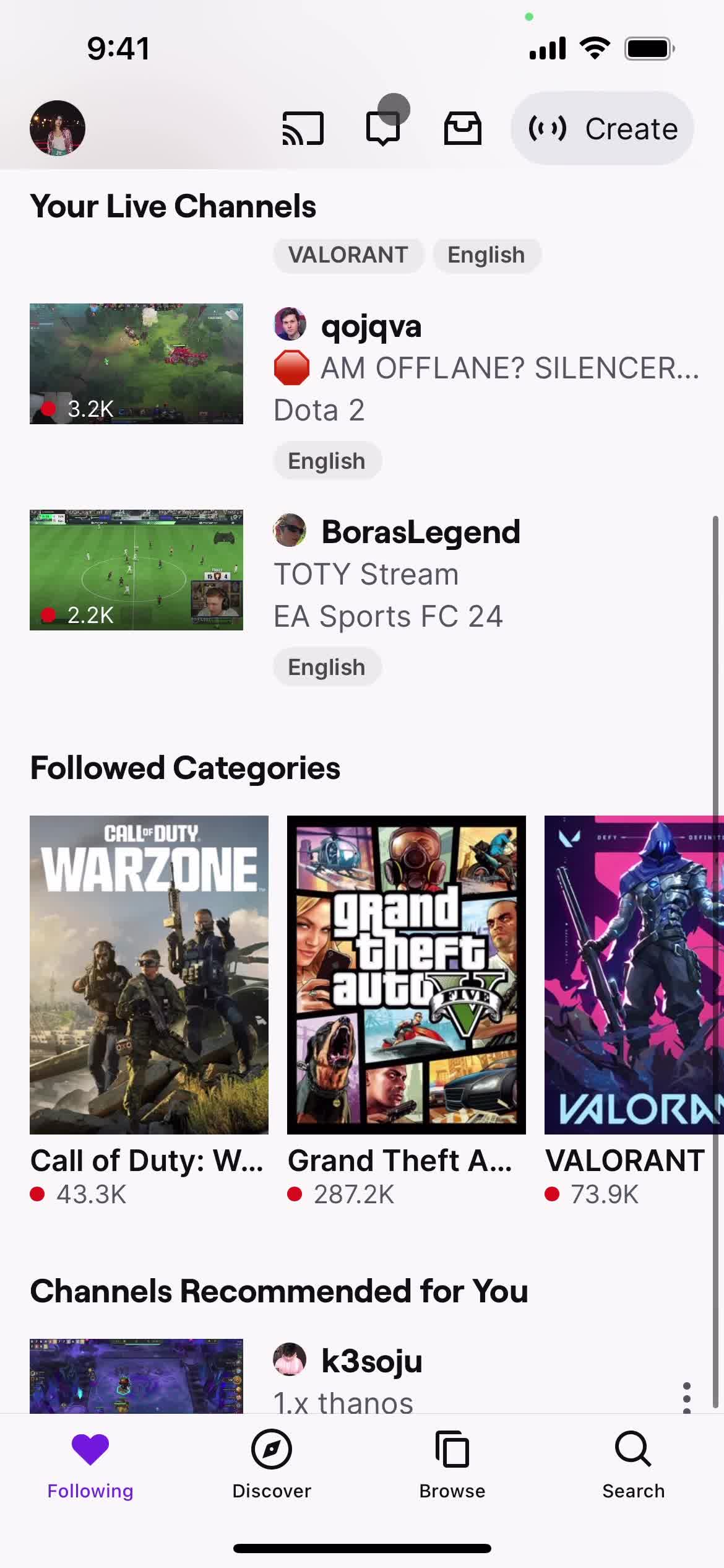 General browsing screenshot