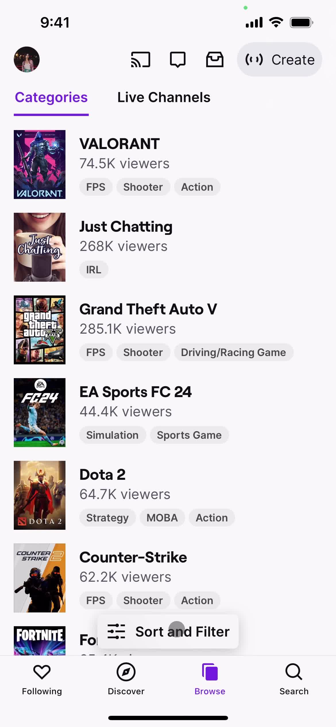 General browsing on Twitch video thumbnail