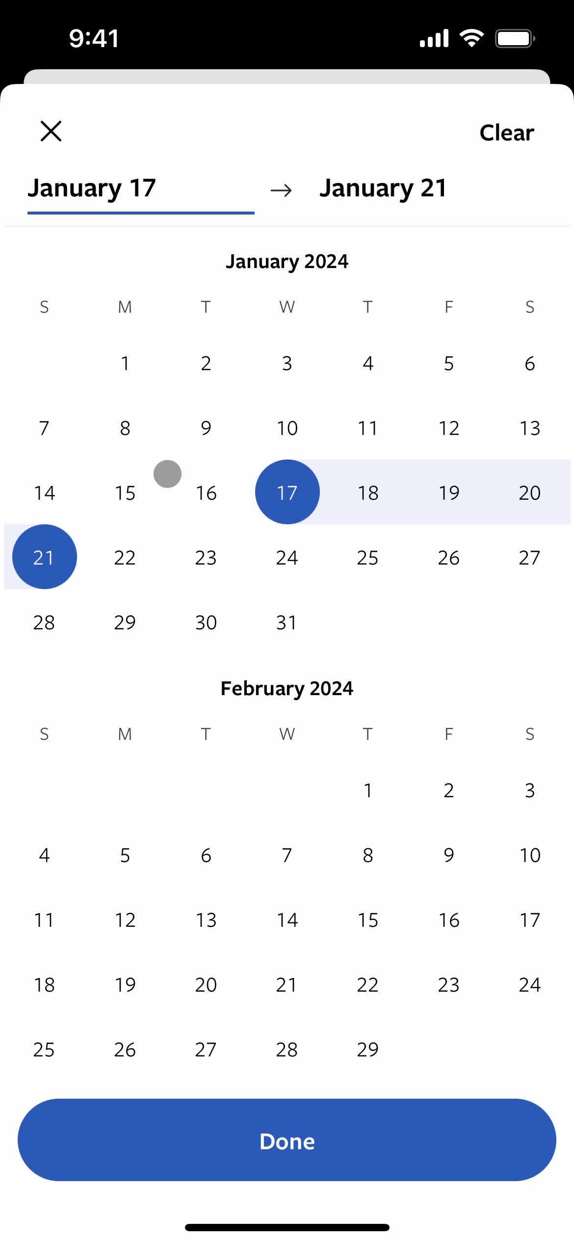 Vrbo set date range screenshot