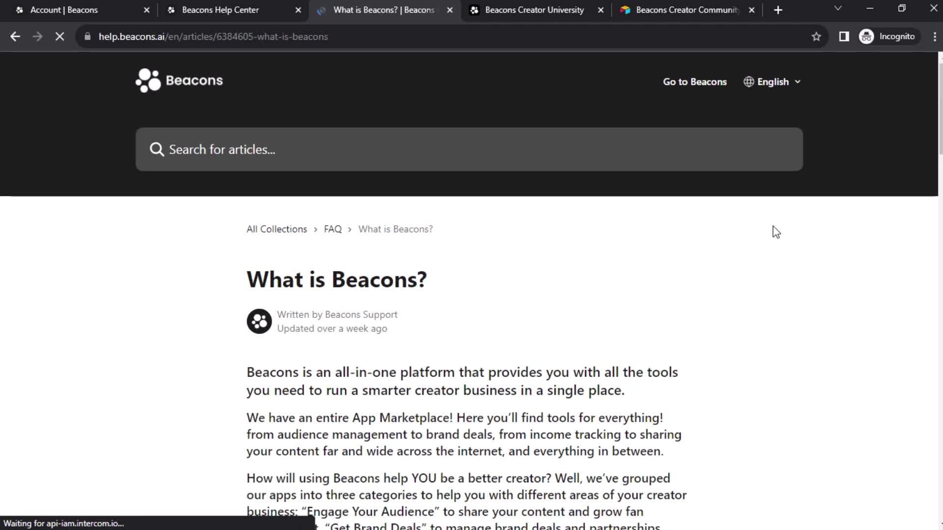 General browsing on Beacons video thumbnail