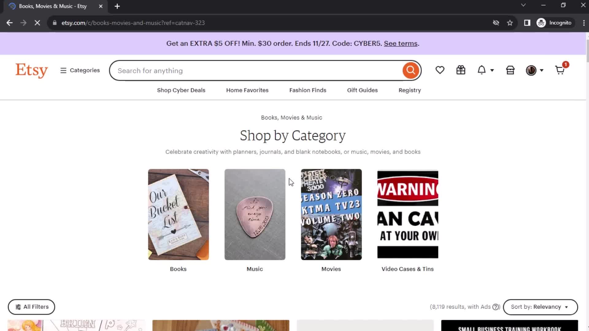 General browsing on Etsy video thumbnail