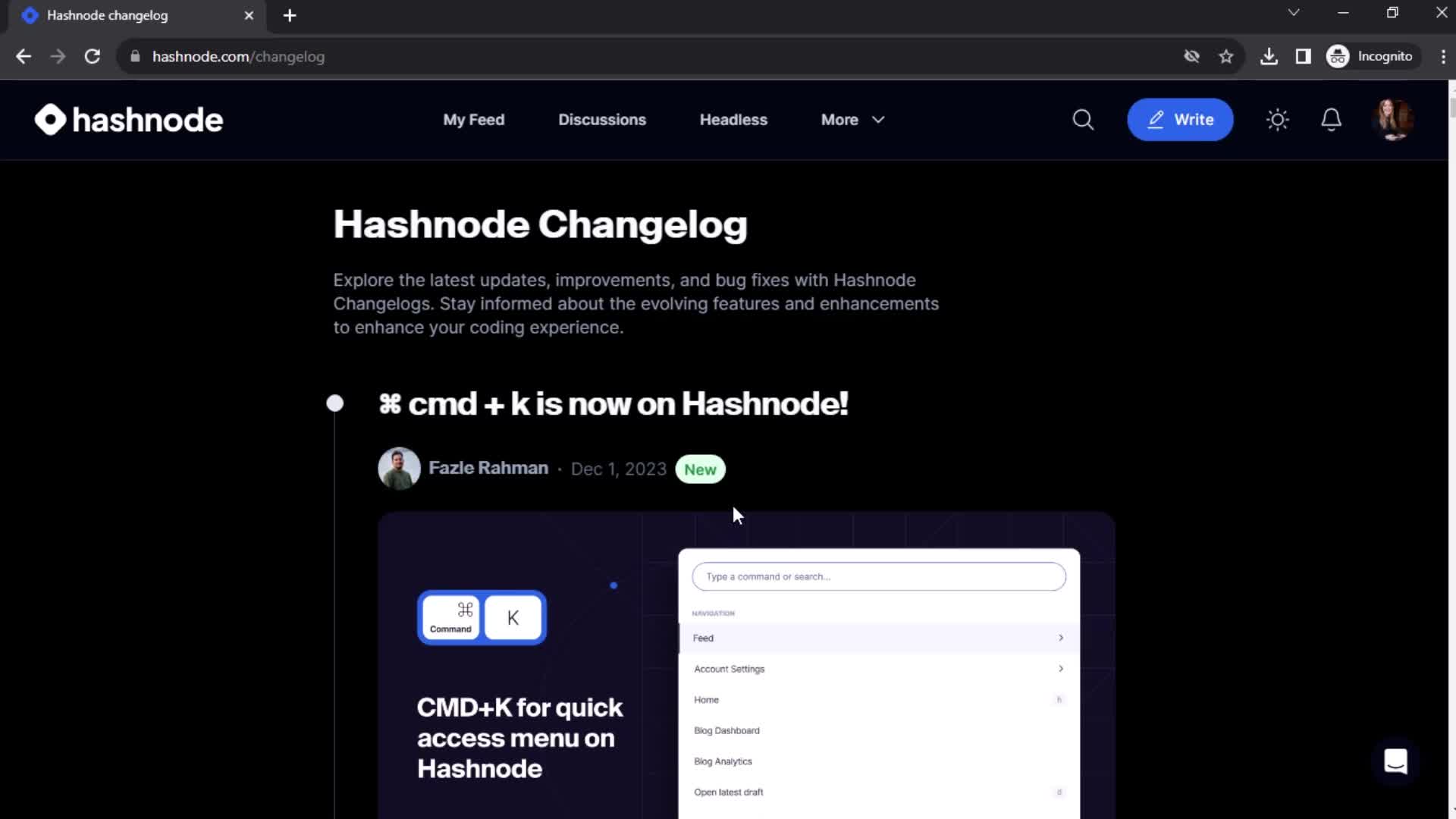 General browsing on Hashnode video thumbnail