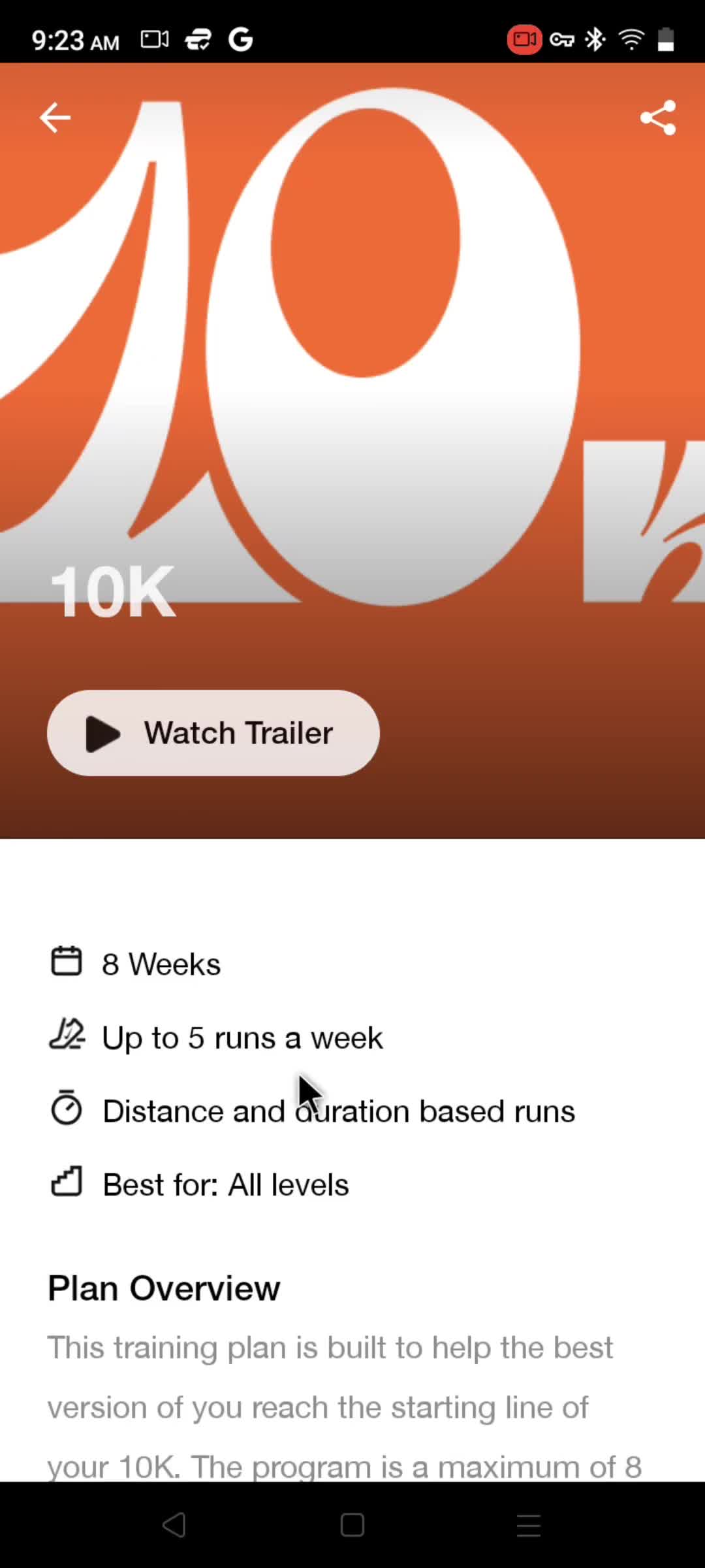 General browsing on Nike Run Club video thumbnail