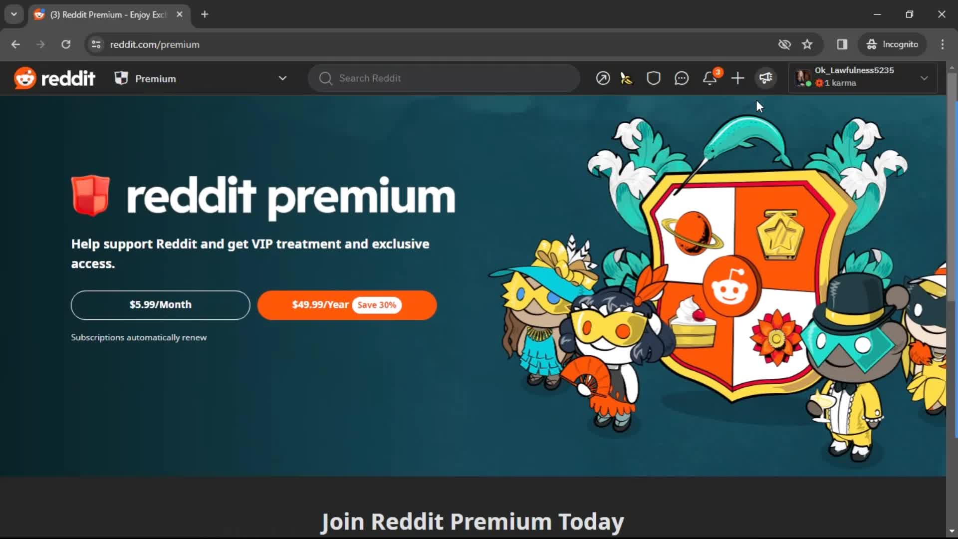 Reddit upgrade screenshot
